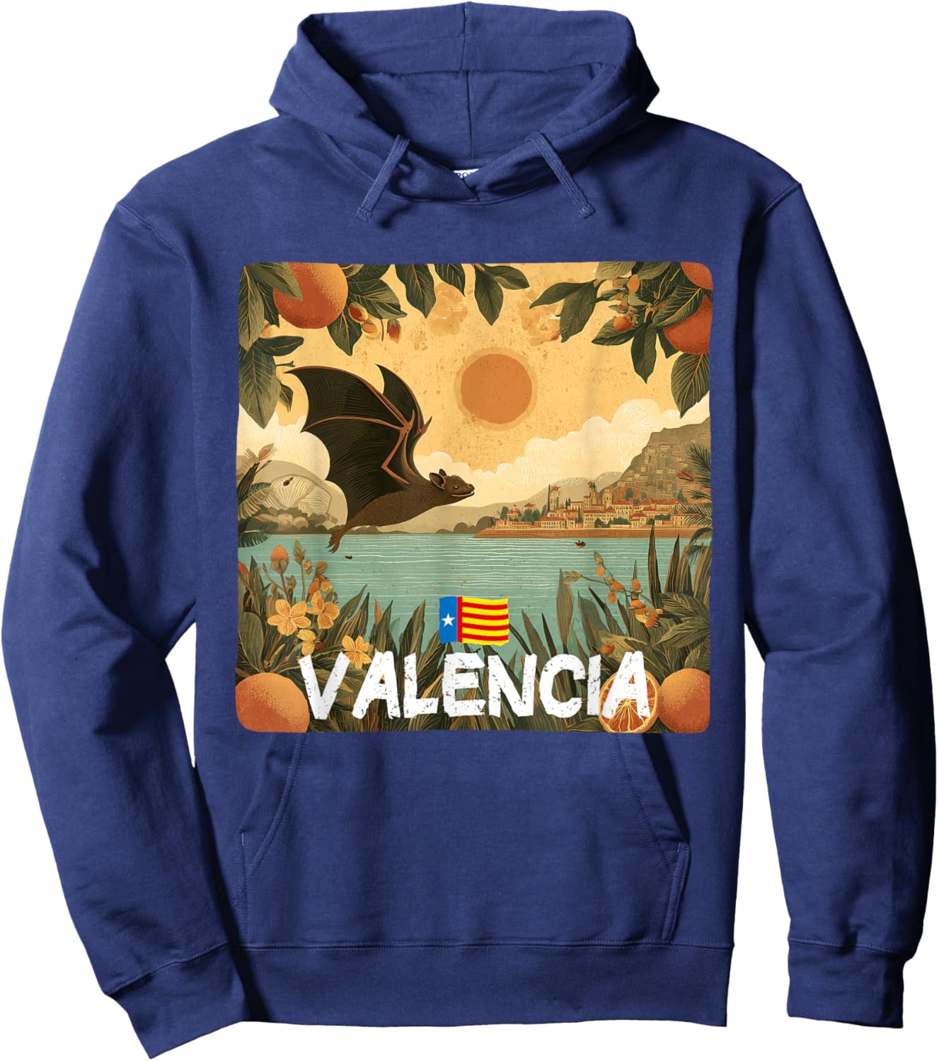 Pretty Valencian Bat Costume with Valencia Nature Look Hoodie - Hoodie | Navy