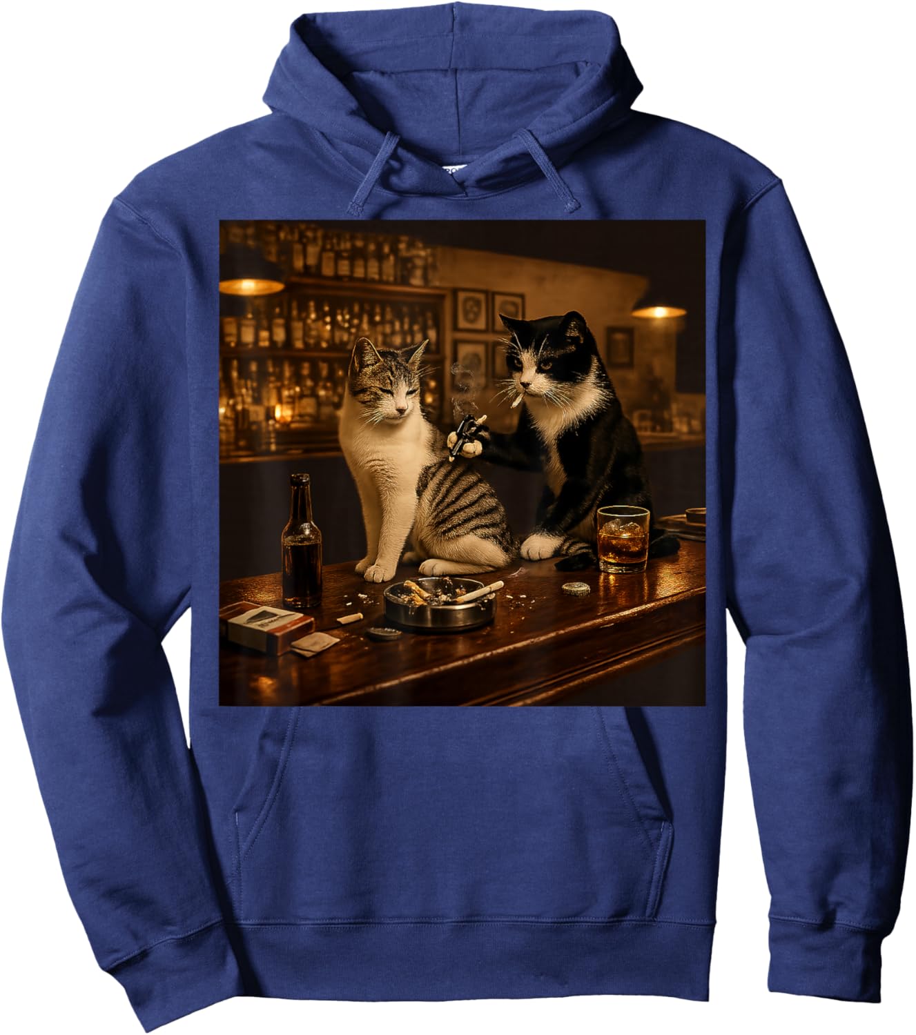Vintage Cat Tattoo Inked Kitten Artist Gifts Women Hoodie - Hoodie | Navy
