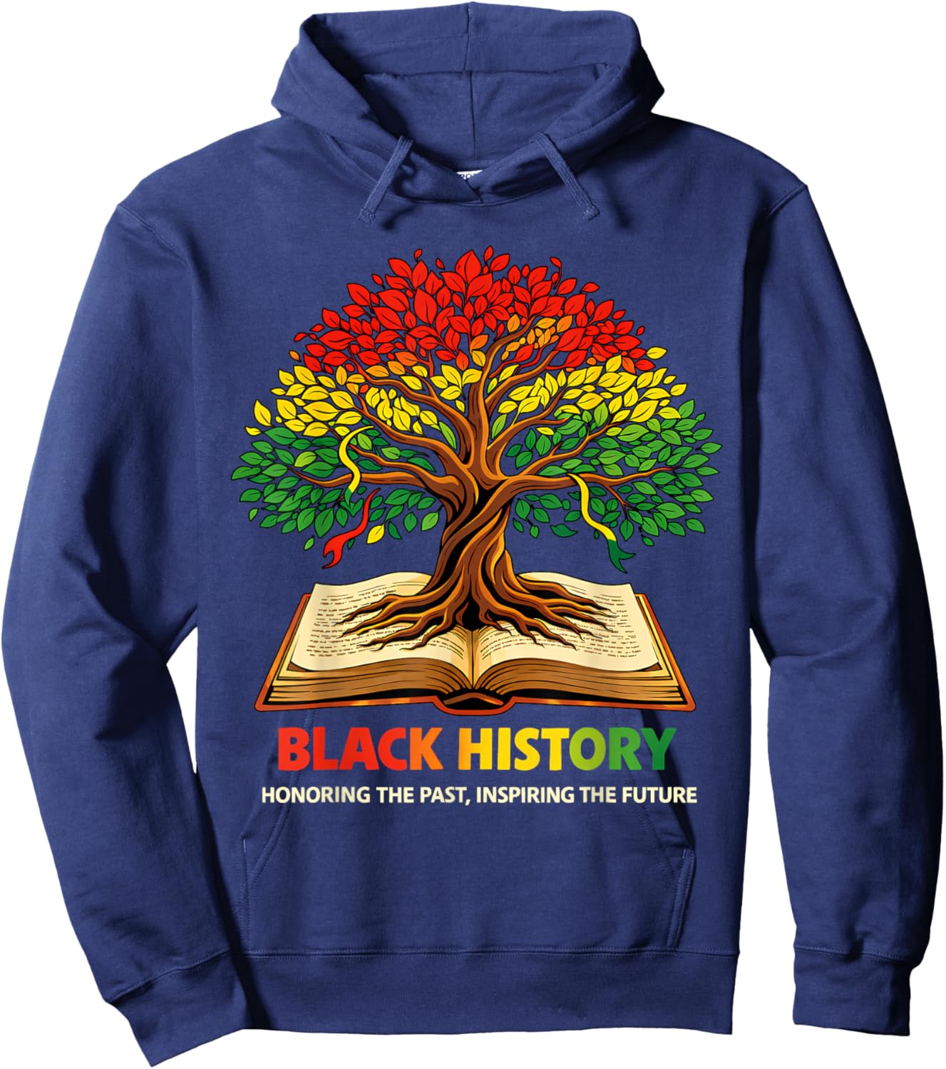 Honoring The Past Inspiring Future Black History African Hoodie - Hoodie | Navy