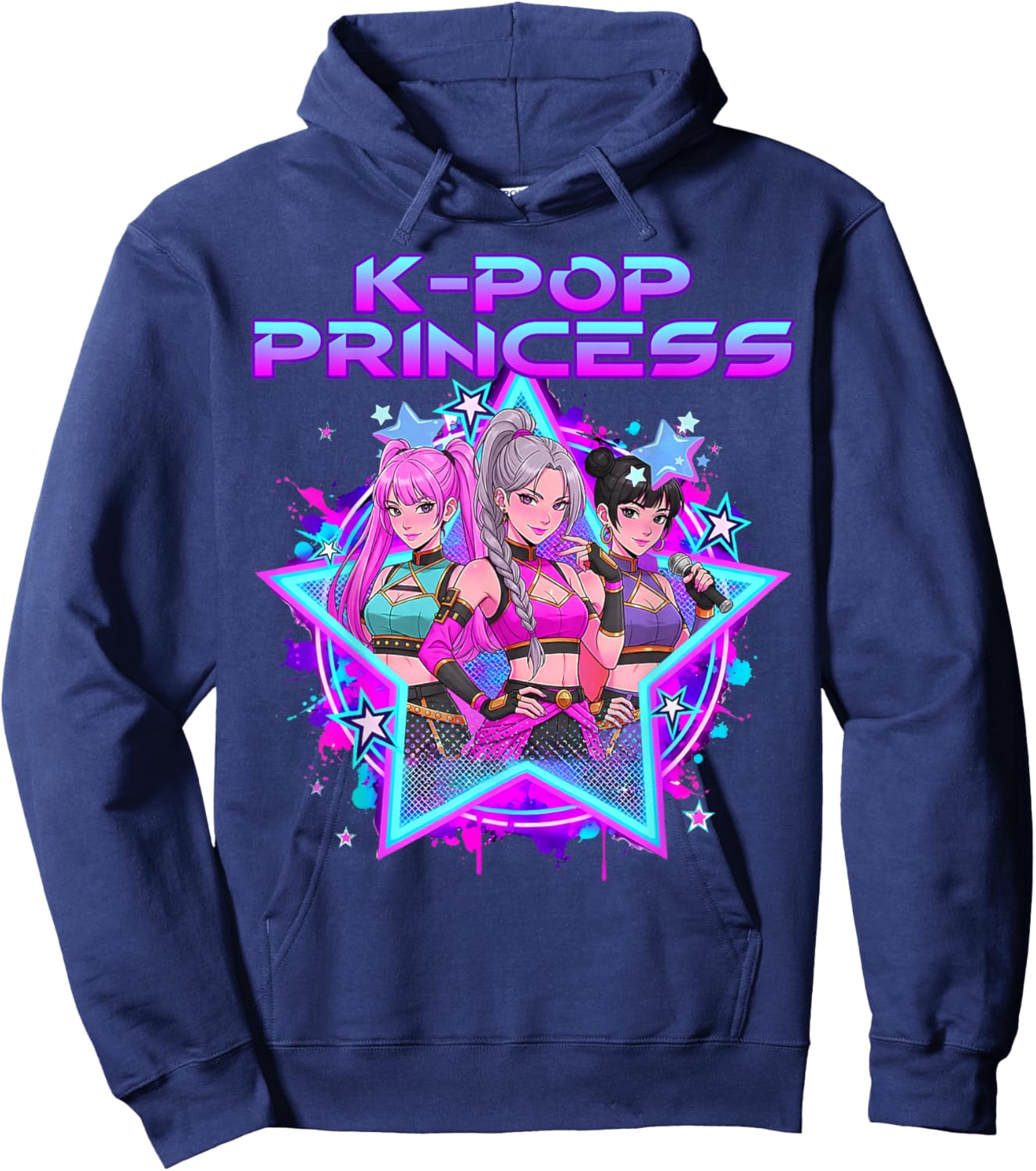 K-pop Princess K Pop Kids Girls K-pop Birthday Girl Kpop Hoodie - Hoodie | Navy