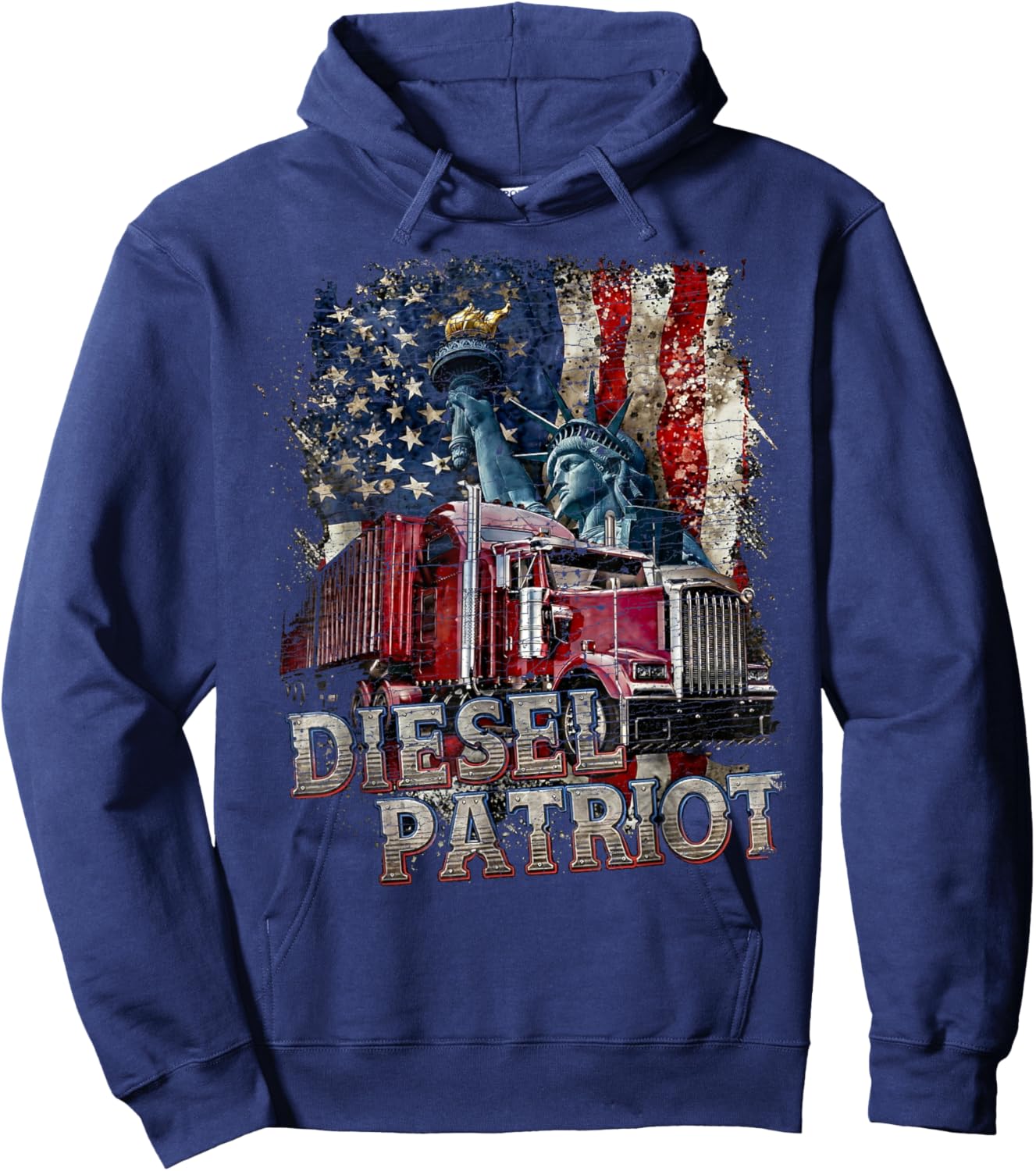 Semi Truck Driver Trucking Hoodie - Hoodie | Navy