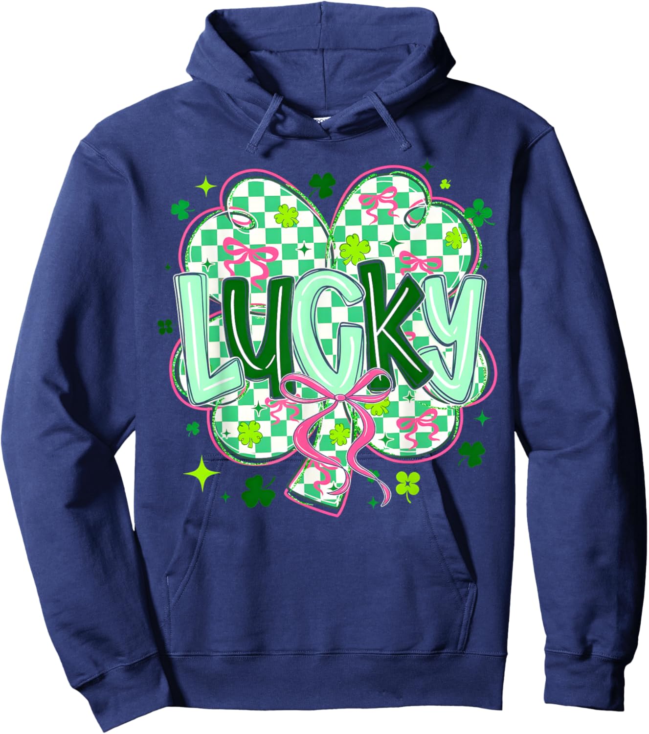 St Pattys Day Lucky Shamrock St. Patrick's Day Men Women Hoodie - Hoodie | Navy