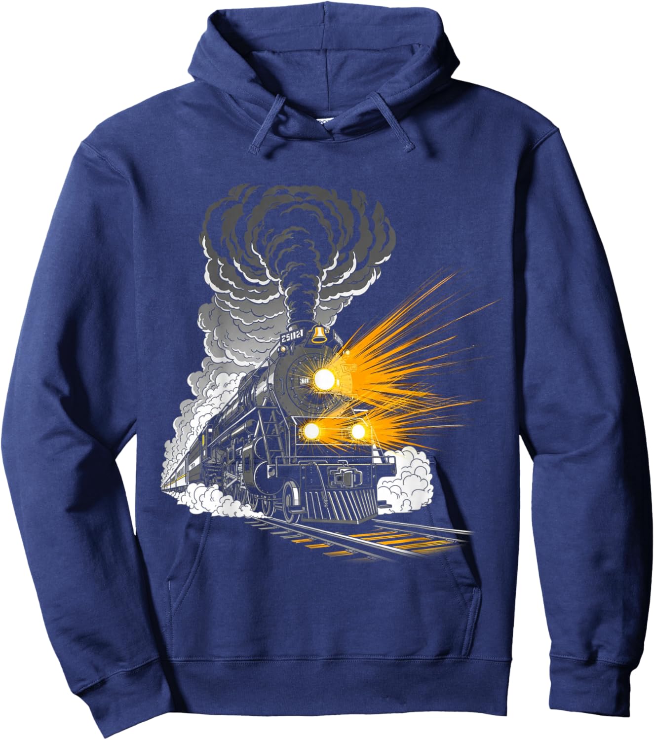 Steam Locomotive Train 4014 Vintage Big Boy Railroad Engine Hoodie - Hoodie | Navy