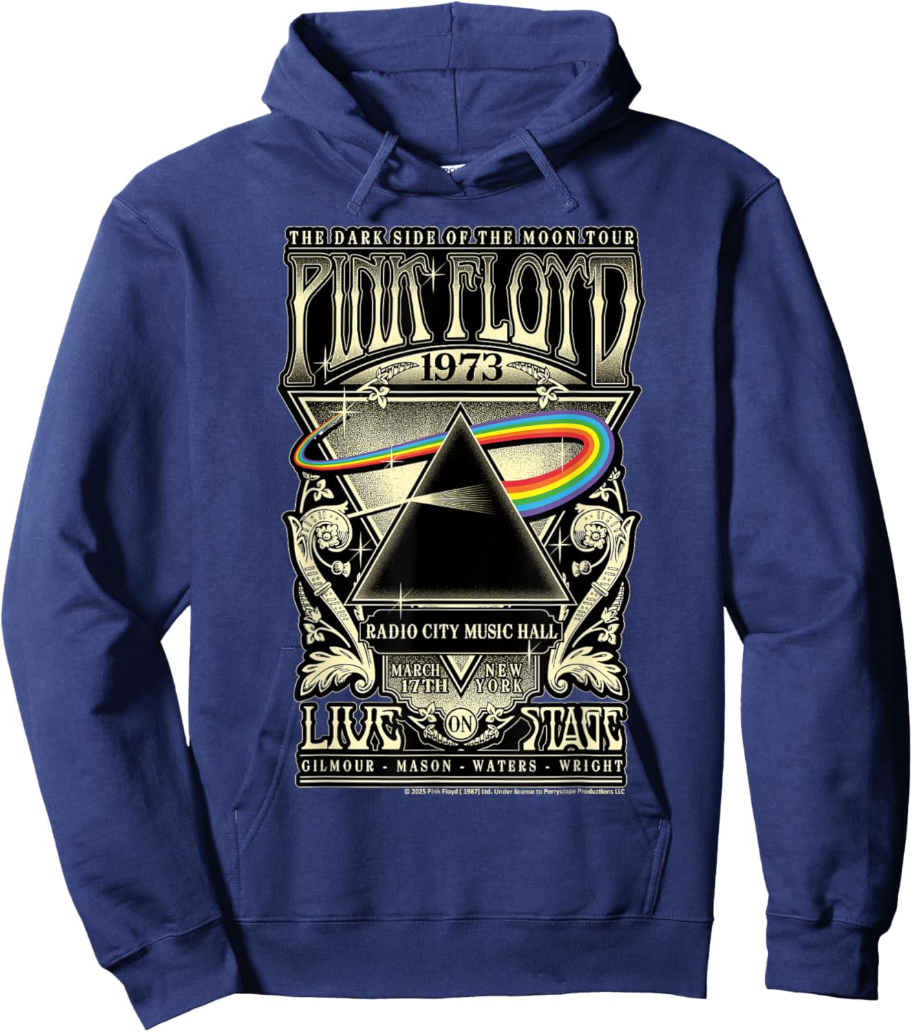 Pink Floyd 1973 Dark Side of The Moon Tour Hoodie - Hoodie | Navy