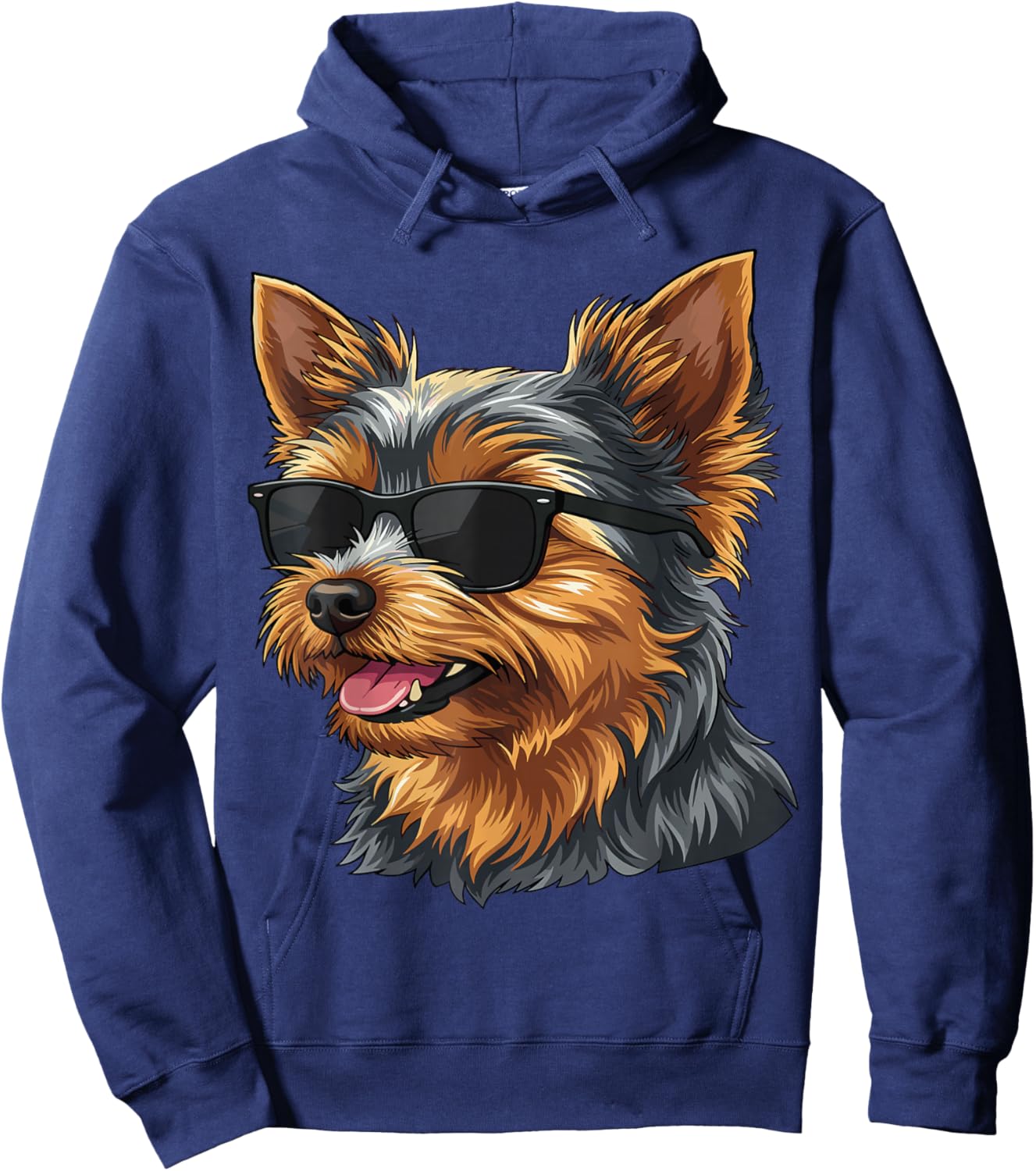 Funny Yorkshire Terrier Lover Retro Dog Sunglasses Dogs Pets Hoodie - Hoodie | Navy