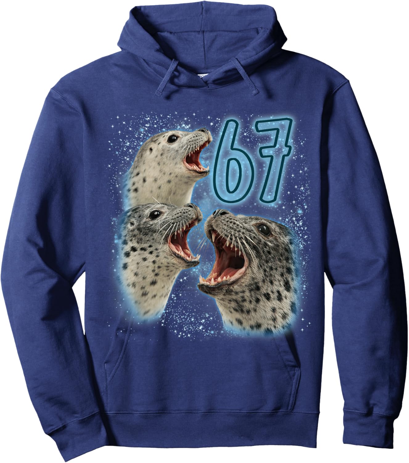 Harbor Seal Lover 67 Meme Humor Wildlife Ocean Sea Animal Hoodie - Hoodie | Navy