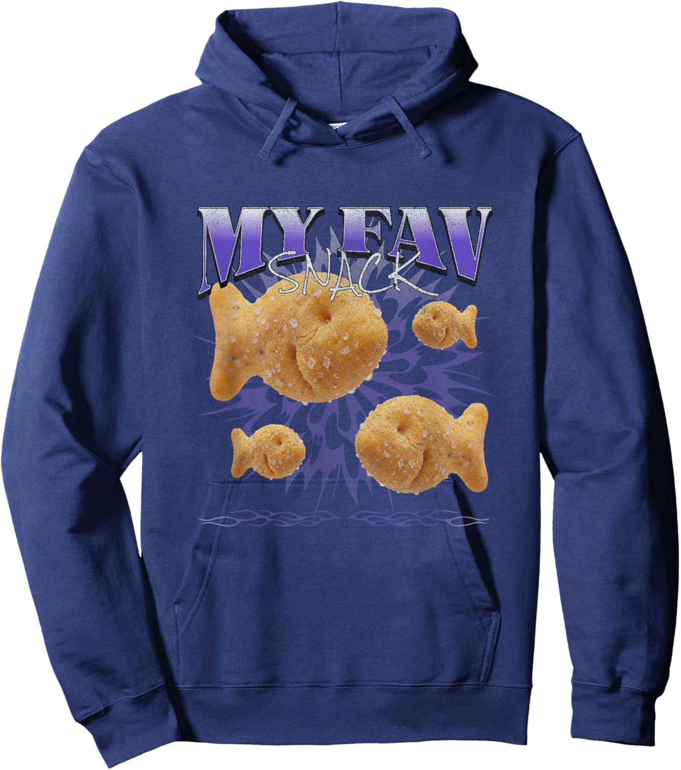 Bootleg Goldfish Snack Hoodie - Hoodie | Navy