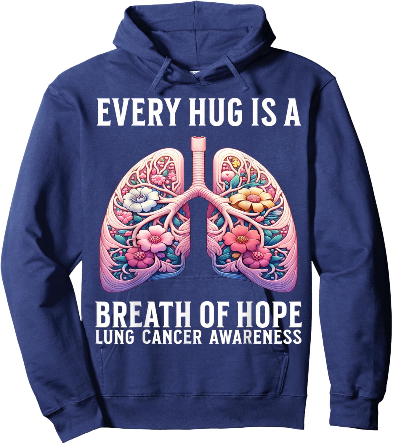 Lung Cancer Awareness Products Support Lung Cancer Gifts Hoodie - Hoodie | Navy