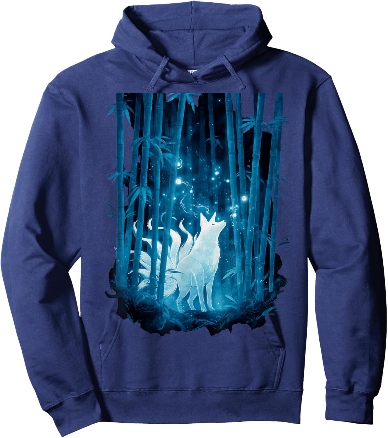 Japanese Kitsune Fox Spirit Bamboo Forest Legendary Hoodie - Hoodie | Navy