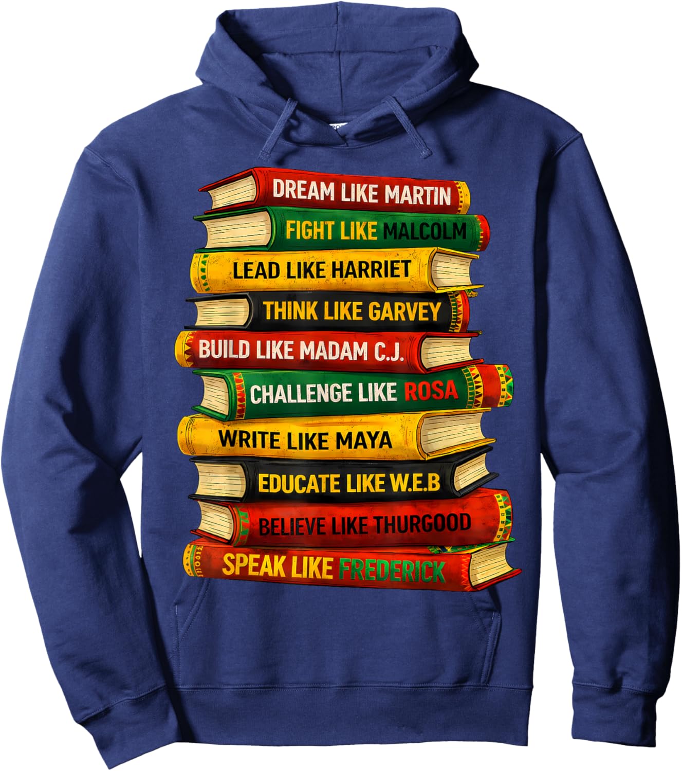 Black History African American Men Women Black History Month Hoodie - Hoodie | Navy