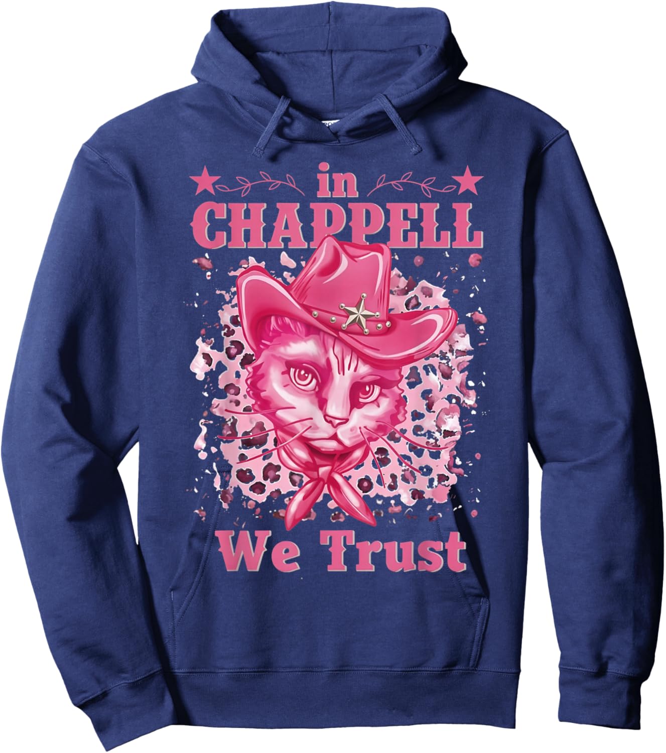 Cute in Chappell We Trust Name Retro Cat Gift Women Hoodie - Hoodie | Navy