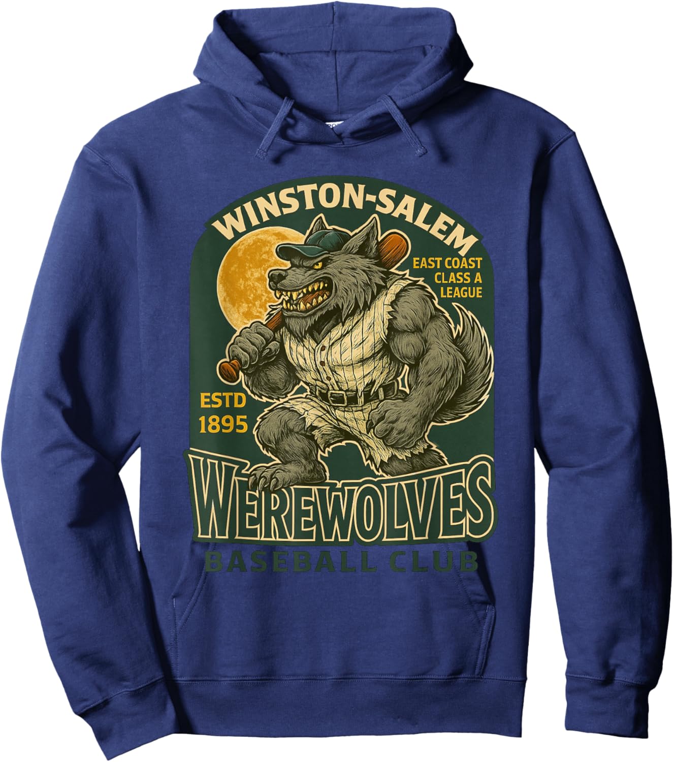 Winston-Salem Werewolves Minor League Baseball Club Hoodie - Hoodie | Navy