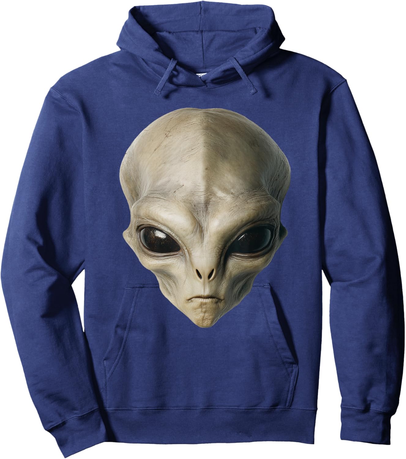 Alien Head Funny Costume Halloween Graphic Hoodie - Hoodie | Navy