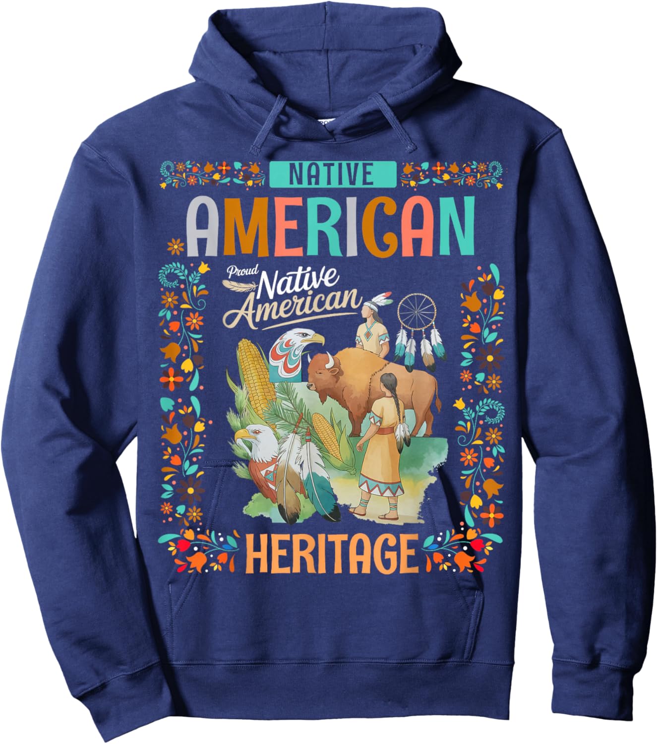 Indigenous Peoples Women Idea Native American Heritage Month Hoodie - Hoodie | Navy