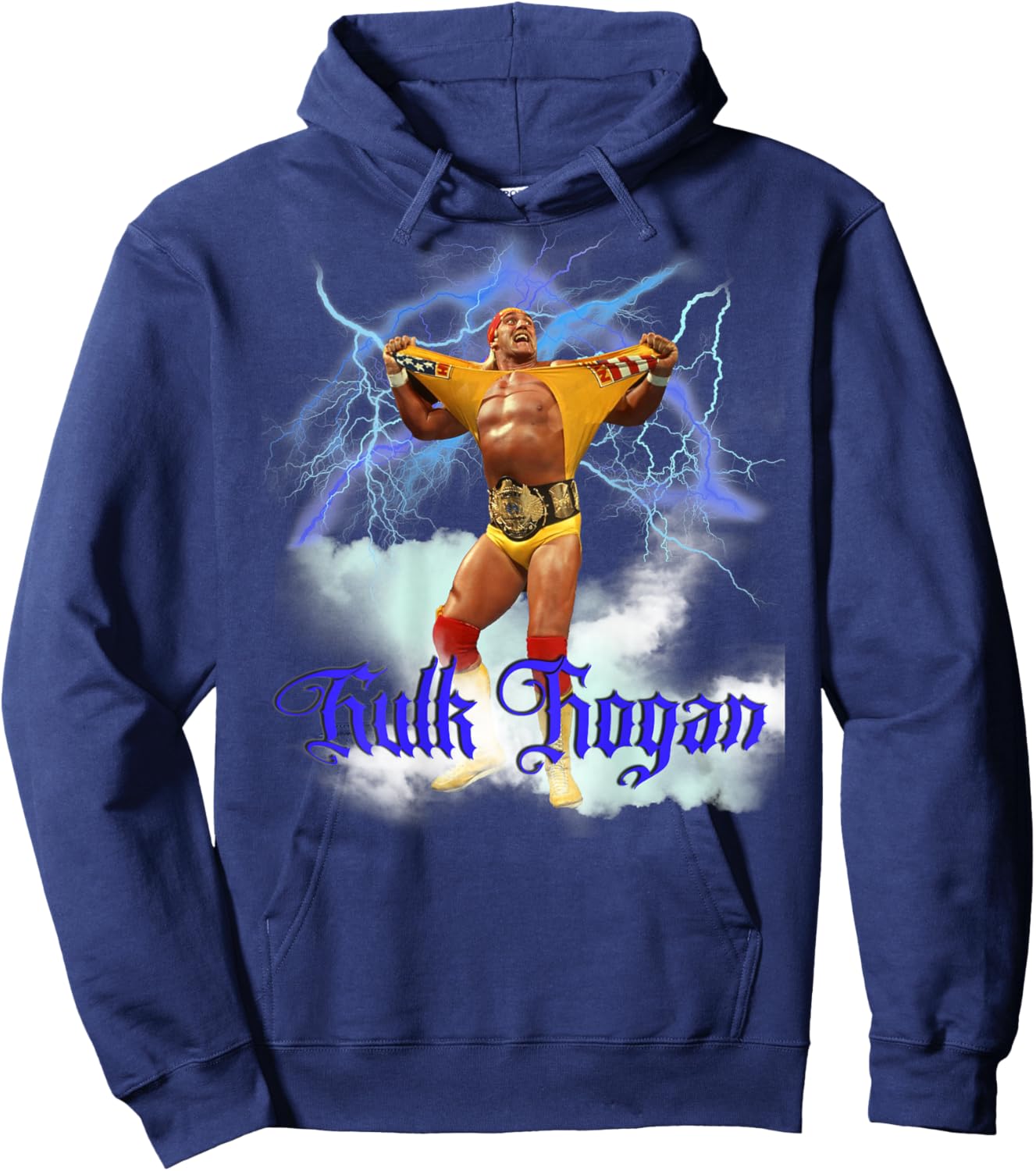 Hulk Hogan_008_Back Printed Hoodie - Hoodie | Navy