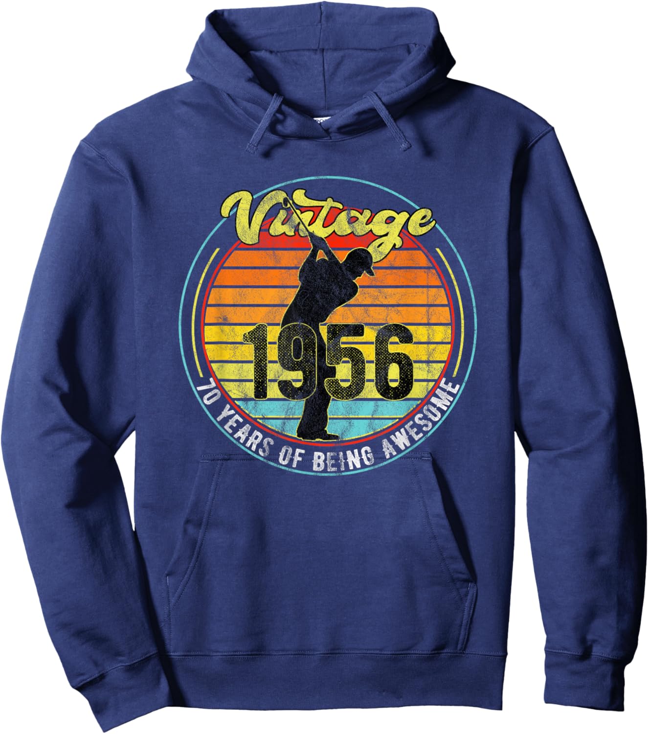 70 Year Old Vintage Golf Golfer 1956 70th Birthday Hoodie - Hoodie | Navy