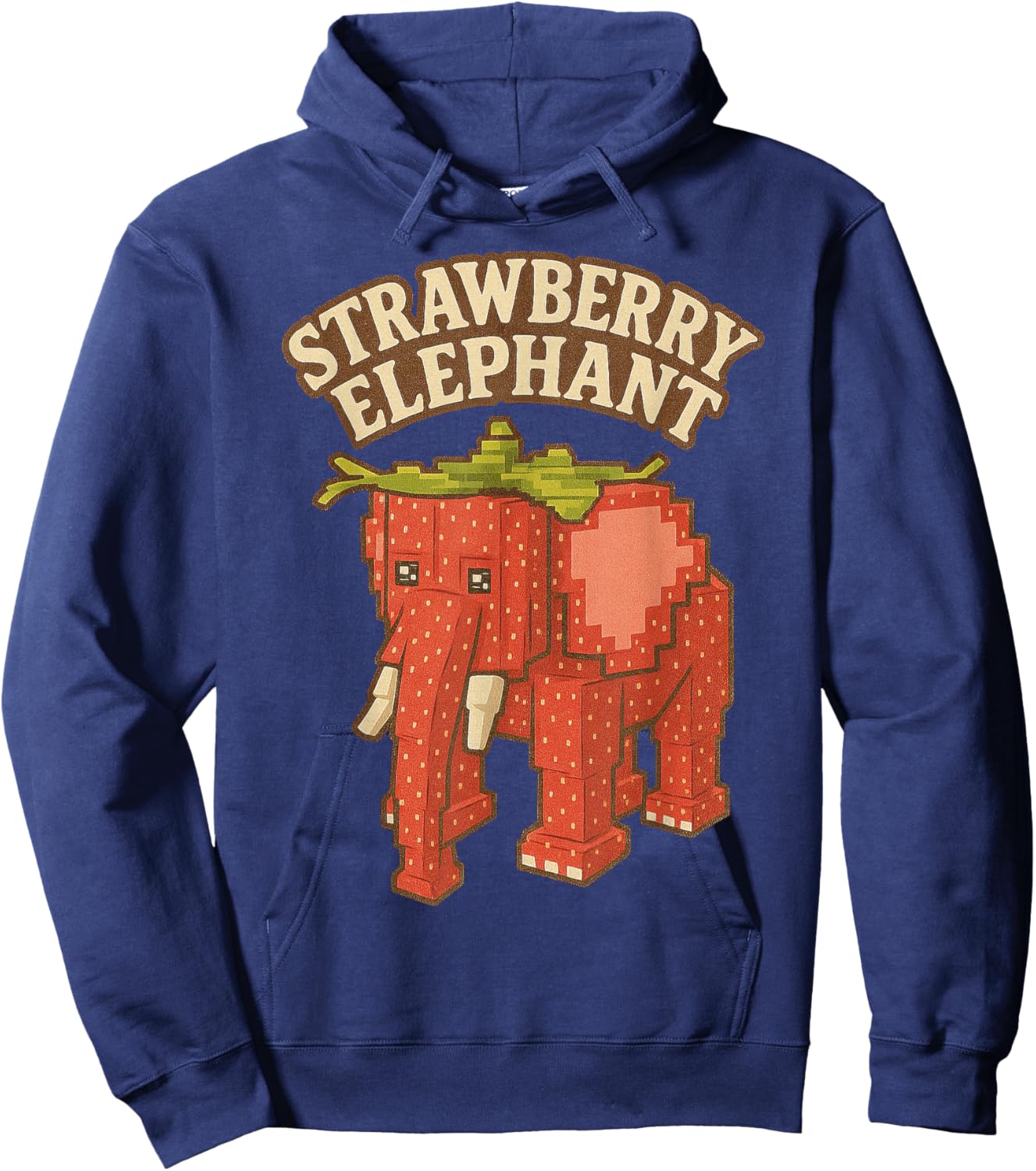 Strawberry Elephant Funny Italian Brainrot Kids Gaming Meme Hoodie - Hoodie | Navy