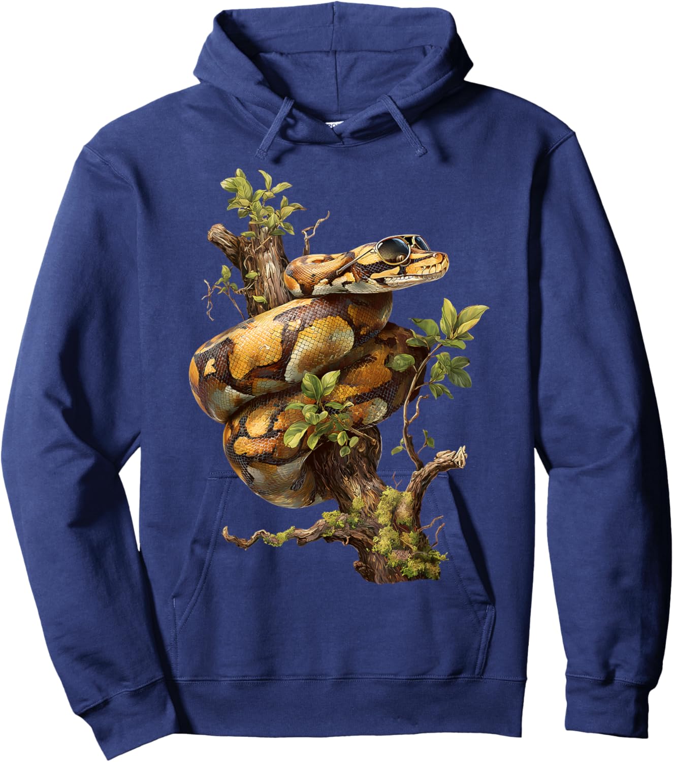 Ball Python Sunglasses Reptile Keeper Snake Owner Enthusiast Hoodie - Hoodie | Navy