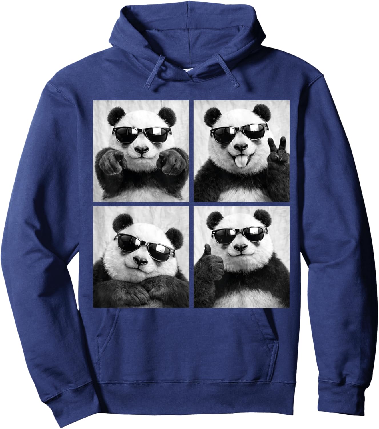 Cool Panda with Sunglasses PhotoBooth Funny Giant Panda Bear Hoodie - Hoodie | Navy