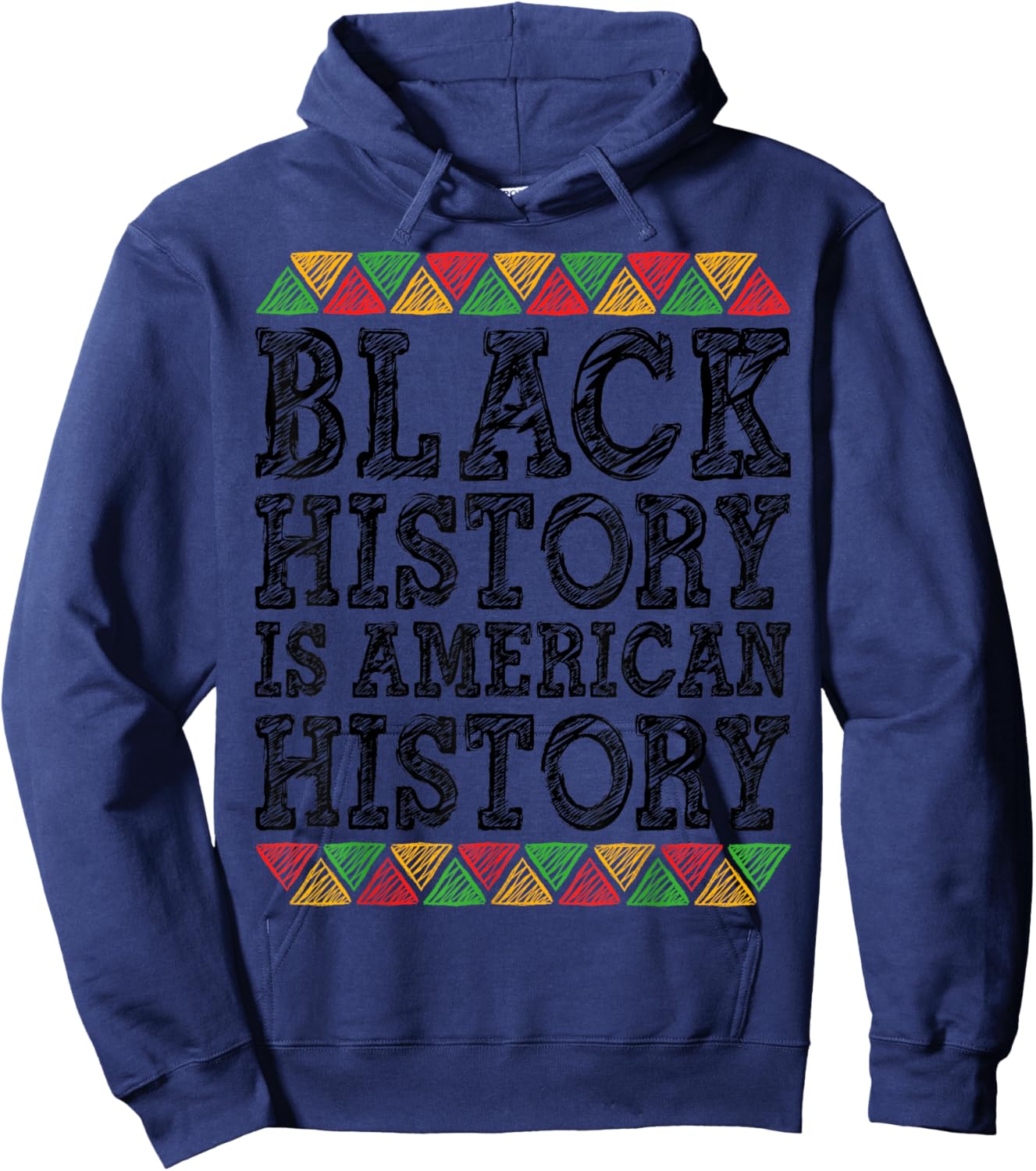 BLM Black History is American History African Melanin Men Hoodie - Hoodie | Navy