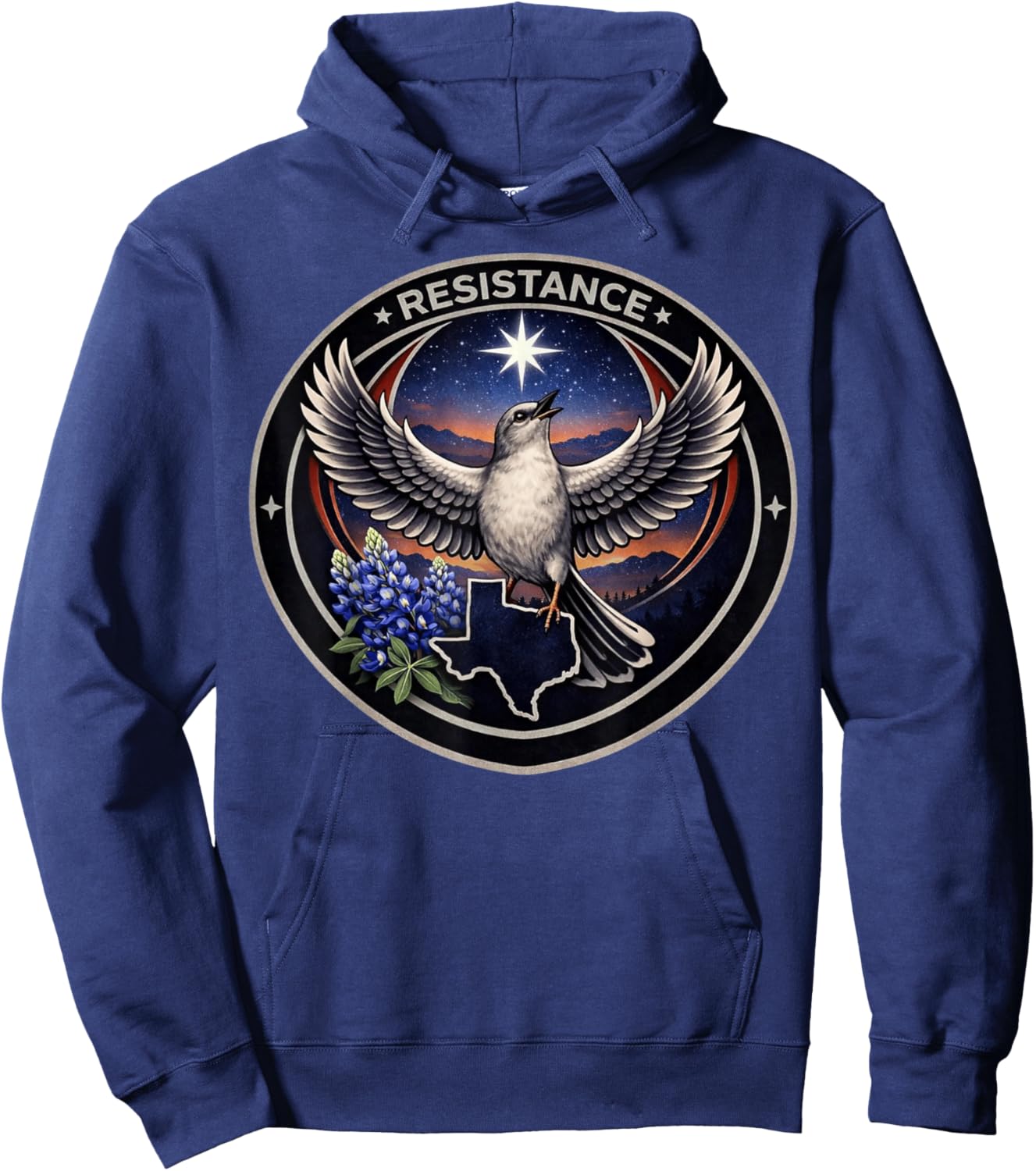 Texas TX Rebel Bird Alliance Resistance No Kings 2026 Hoodie - Hoodie | Navy