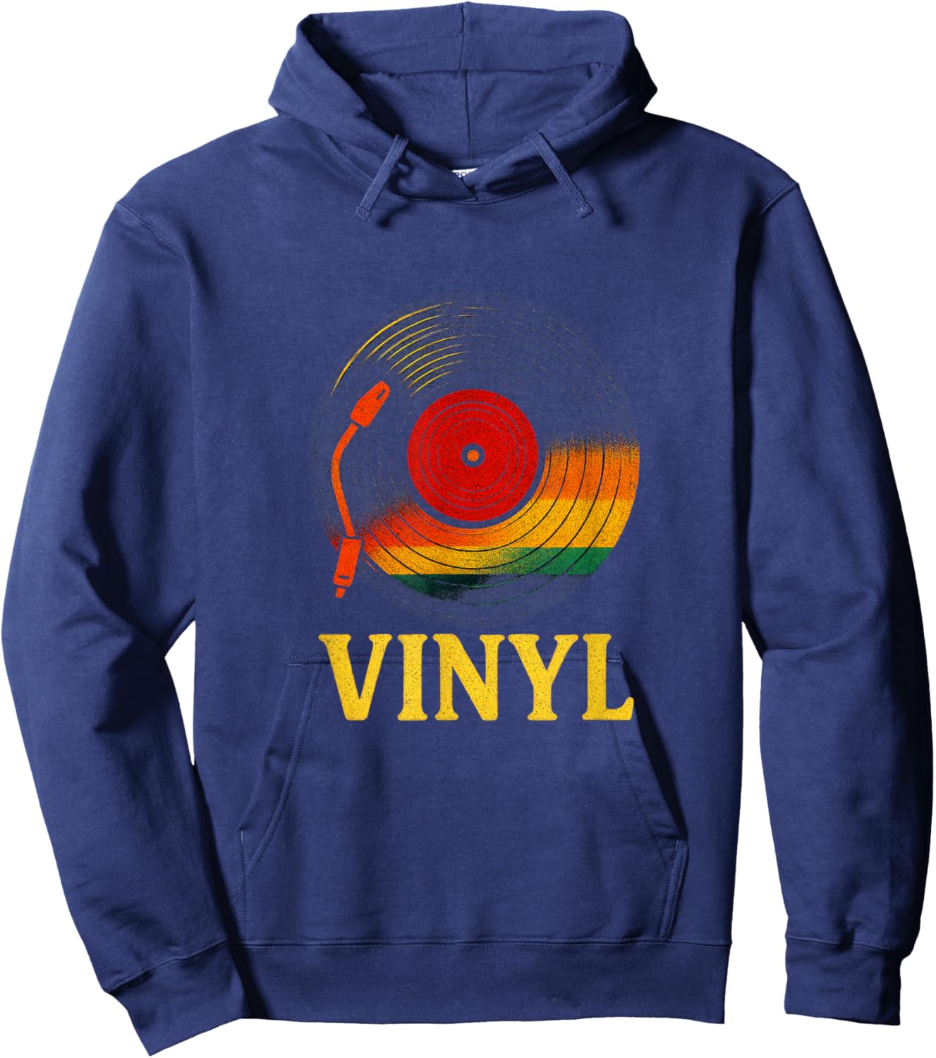Vinyl - Retro LP Record Music Lover DJ Hoodie - Hoodie | Navy