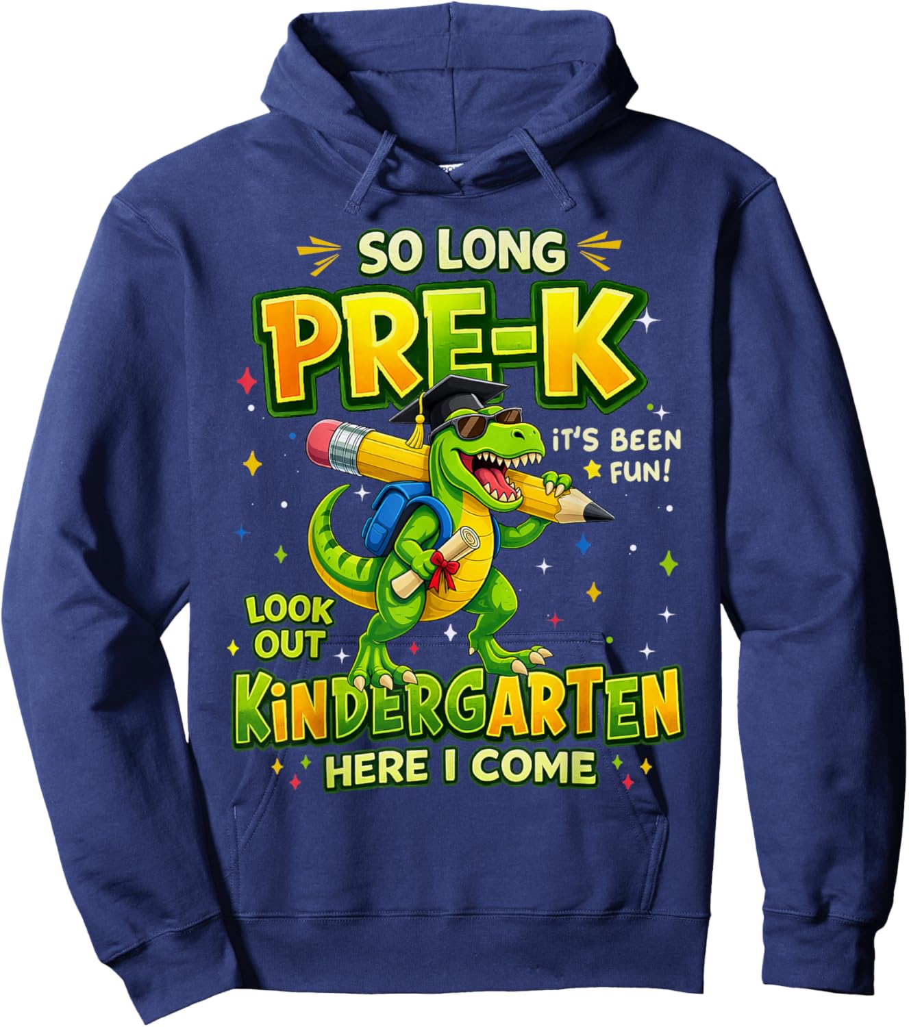 Preschool Graduation Dinosaur Boys Pre-K Graduate Hoodie - Hoodie | Navy