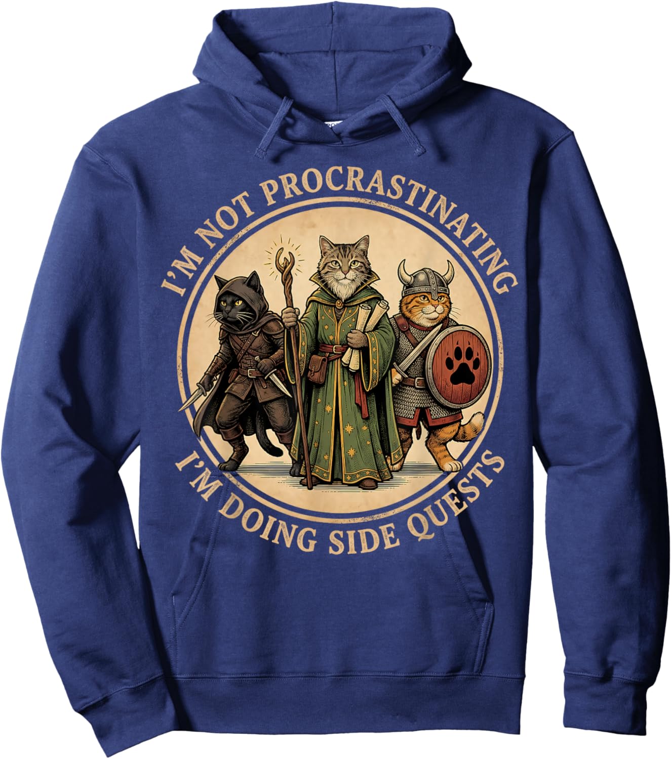 RPG Gamer I'm Not Procrastinating Side Quests Video Game Hoodie - Hoodie | Navy
