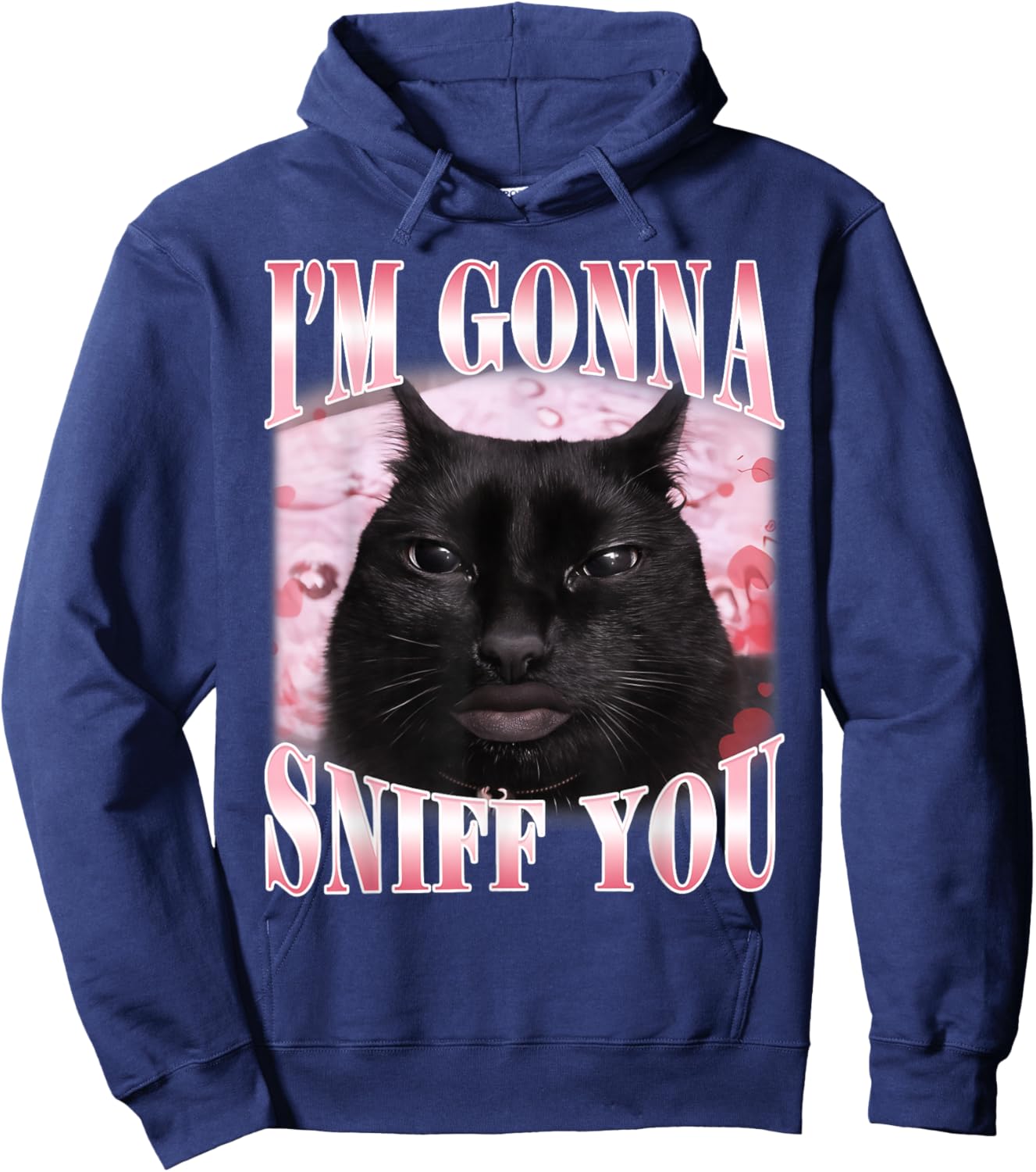 I'm Gonna Sniff You Funny Brainrot Cats Gen Z Meme Woman Man Hoodie - Hoodie | Navy