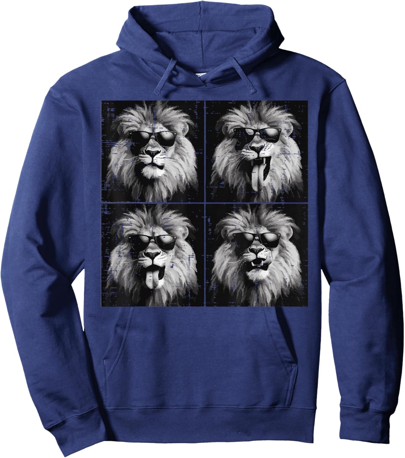 Lion Selfie Funny Meme Women Kids Boys Girls Youth Teen Men Hoodie - Hoodie | Navy