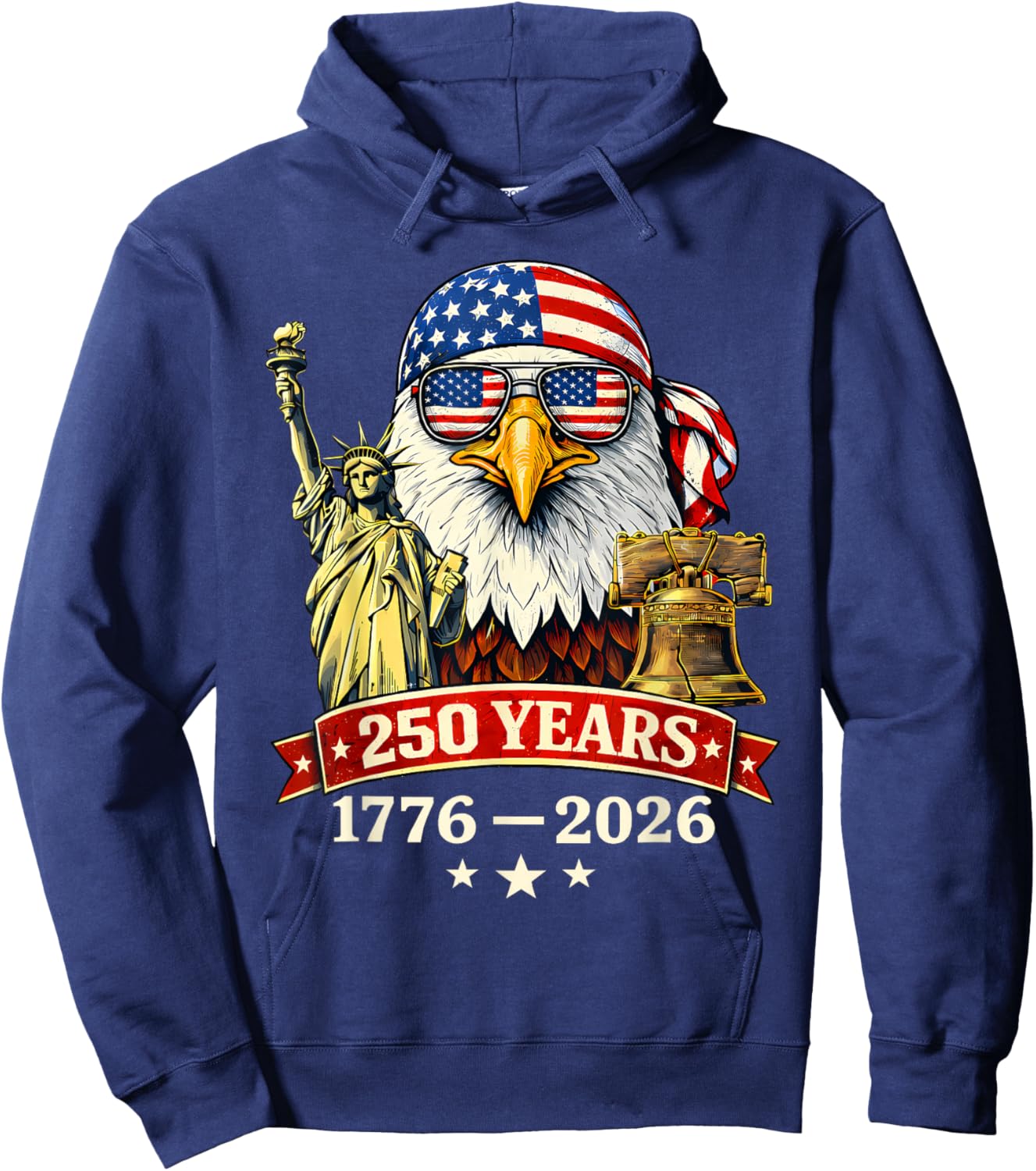 250 Years American 1776-2026 250th Birthday 250th USA Hoodie - Hoodie | Navy