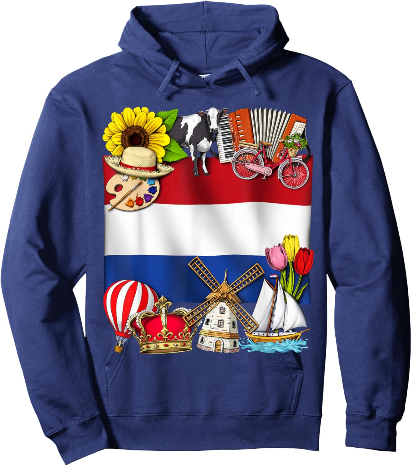 Netherlands Flag Dutch Heritage Holland Proud Dutch Hoodie - Hoodie | Navy