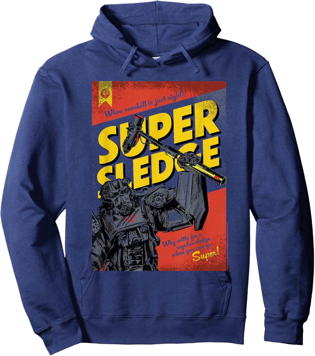 Fallout TV Show Series Sledge Power Army Advertisement Hoodie - Hoodie | Navy