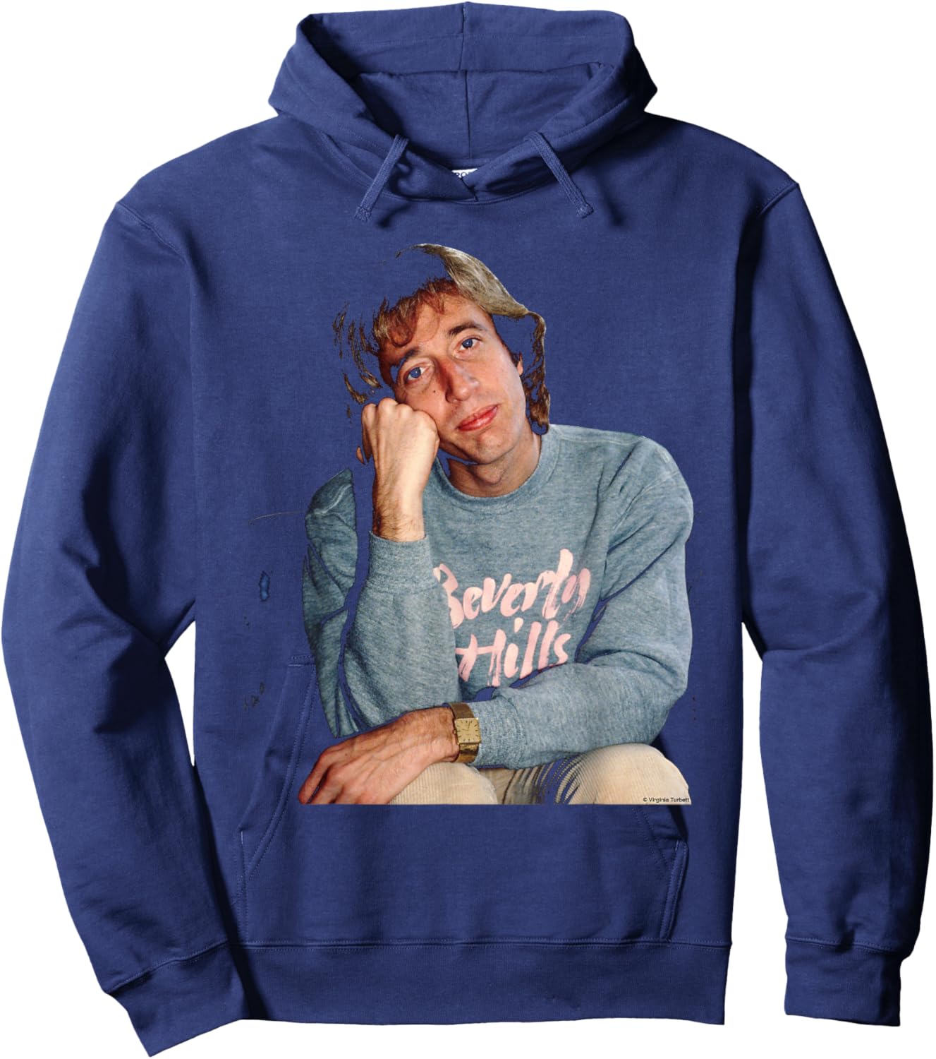 The Bee Gees Robin Gibb by Virginia Turbett Hoodie - Hoodie | Navy