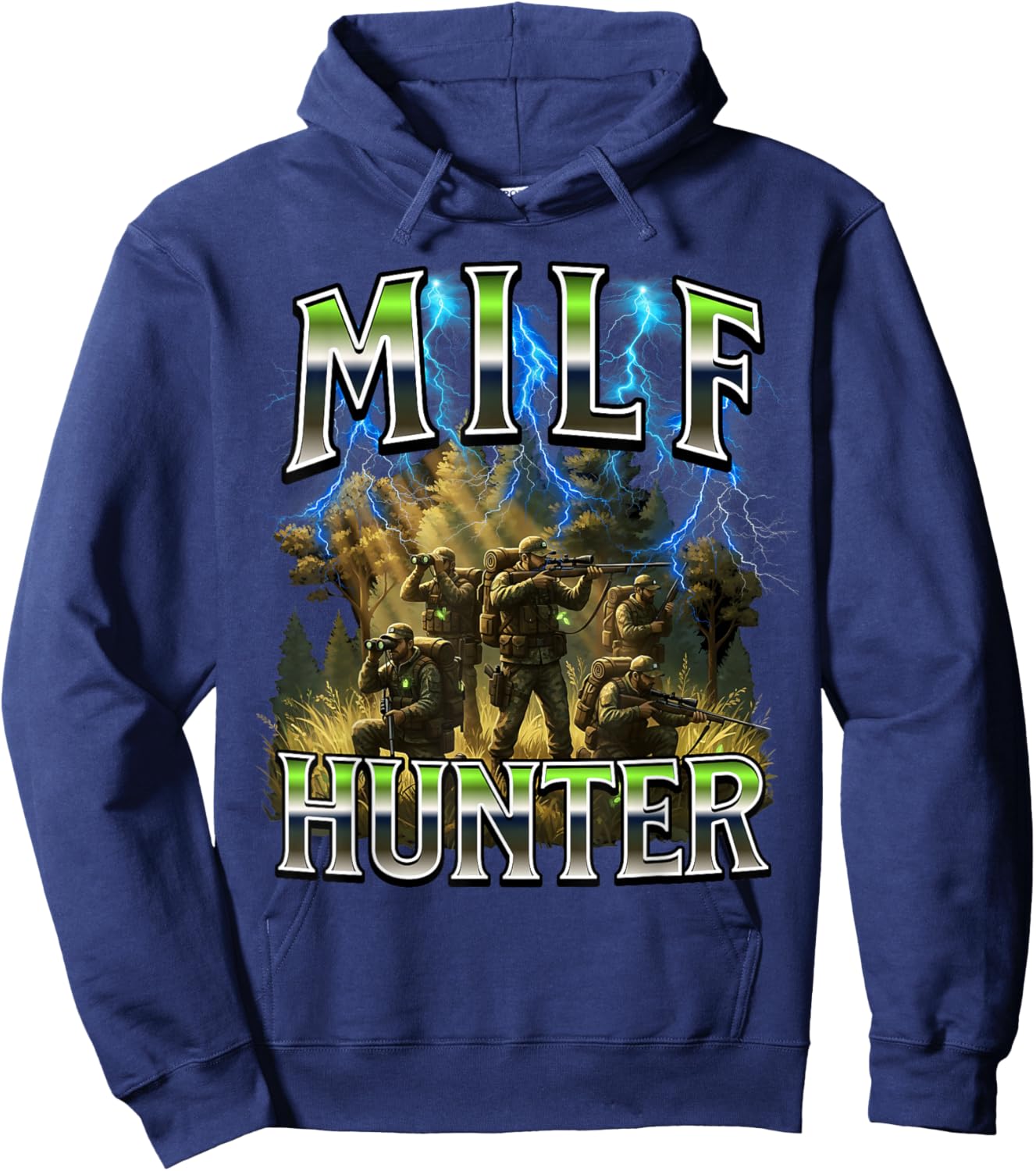 Funny Milf Hunting Hunter Hoodie - Hoodie | Navy