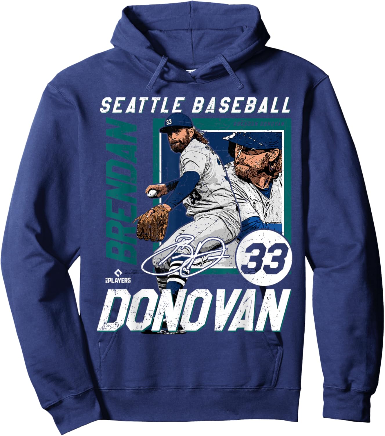 Brendan Donovan | Seattle Baseball Players | MLBBRD203M Hoodie - Hoodie | Navy