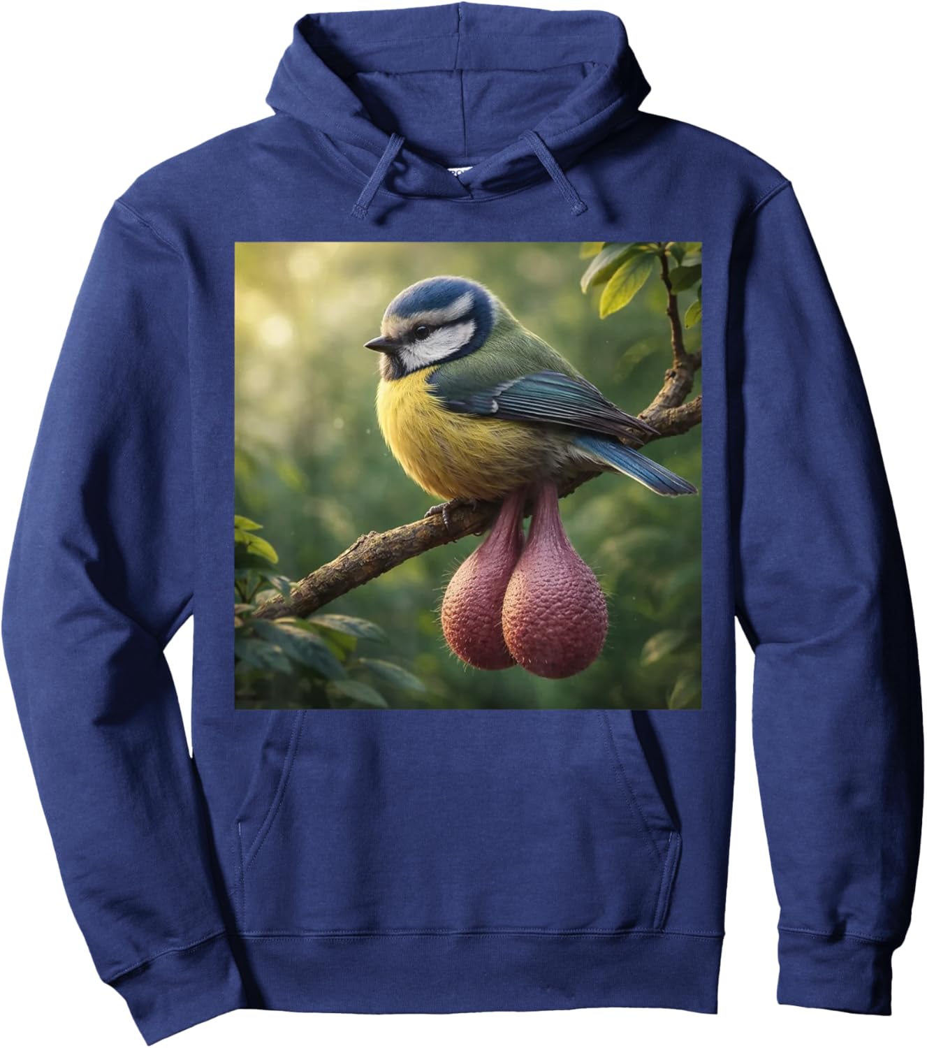 Funny Balls Bird Meme Hoodie - Hoodie | Navy