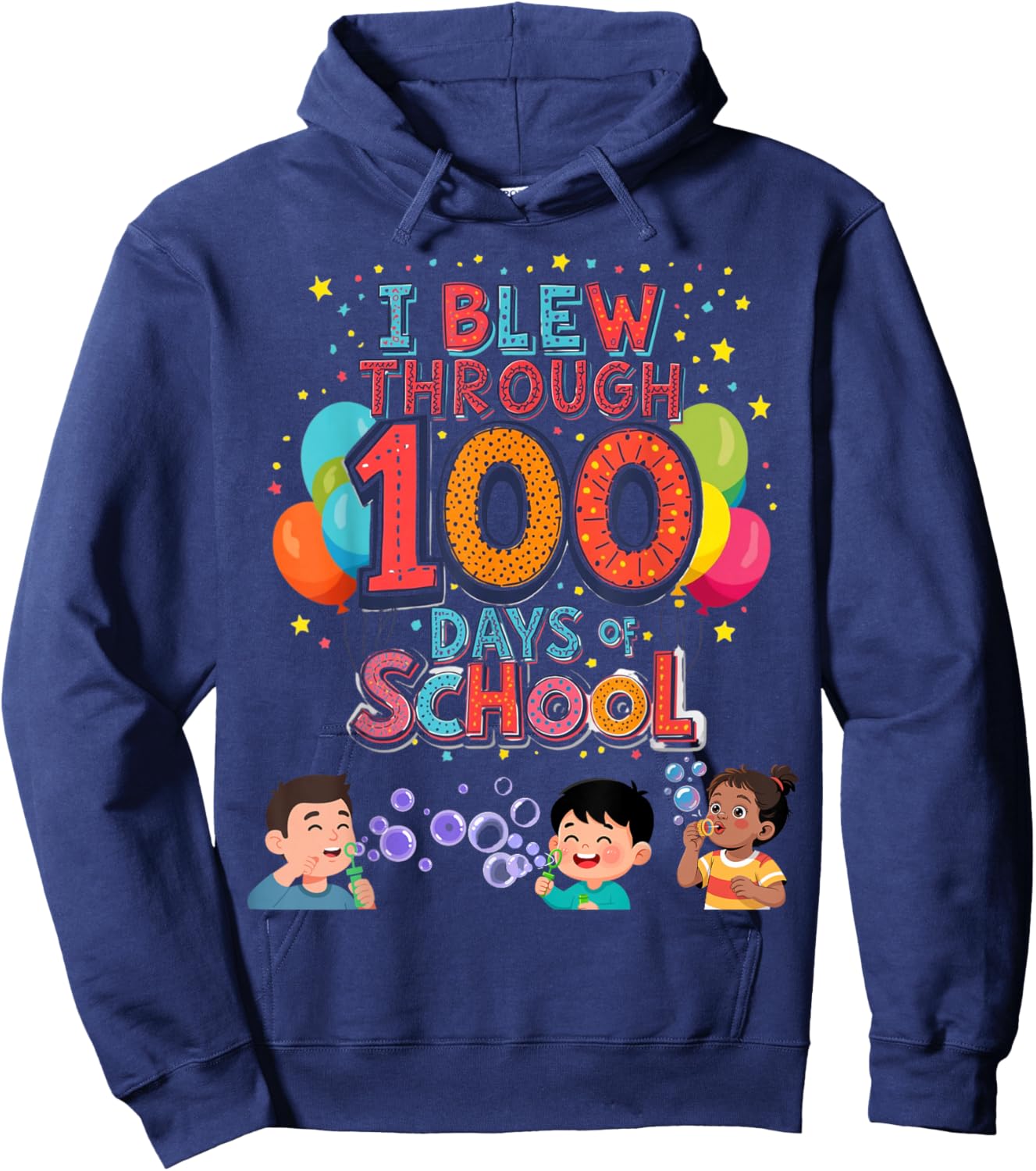 100th Day of School - Kids Hoodie - Hoodie | Navy