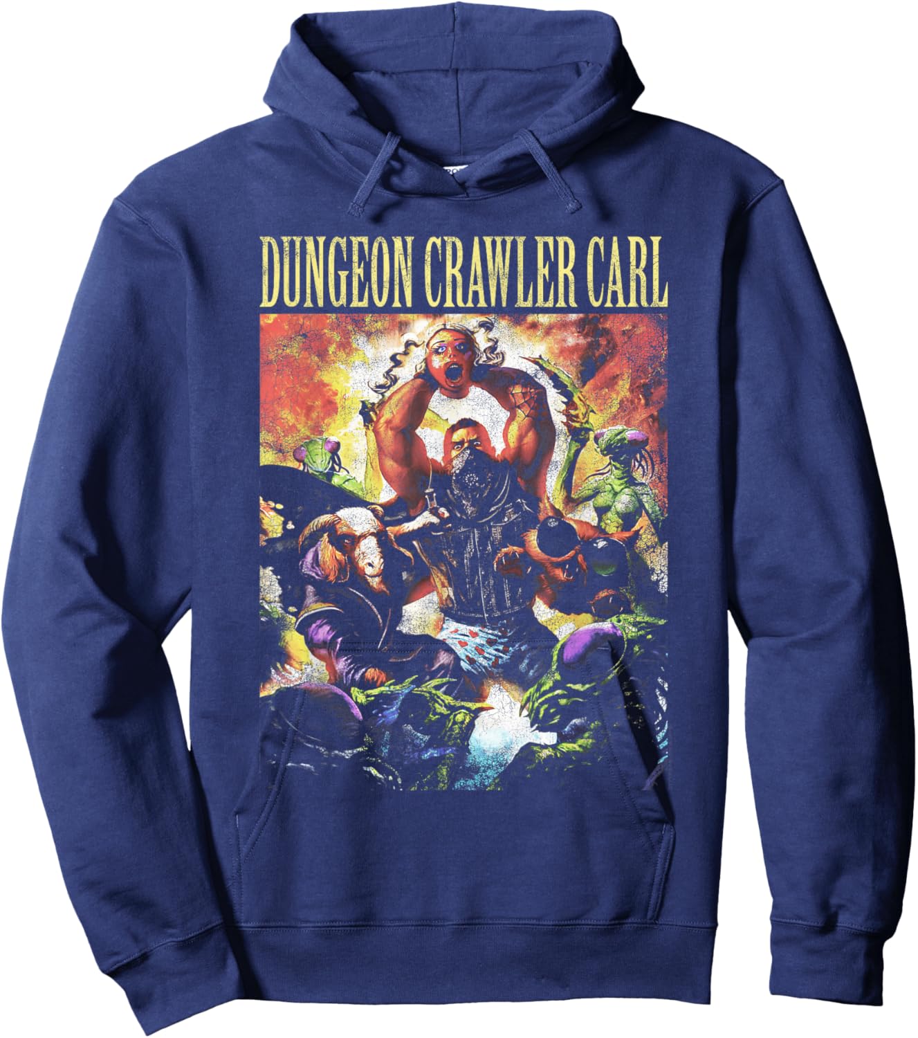 DCC Illustrated Distressed LitRPG Book Series Cover Art Hoodie - Hoodie | Navy