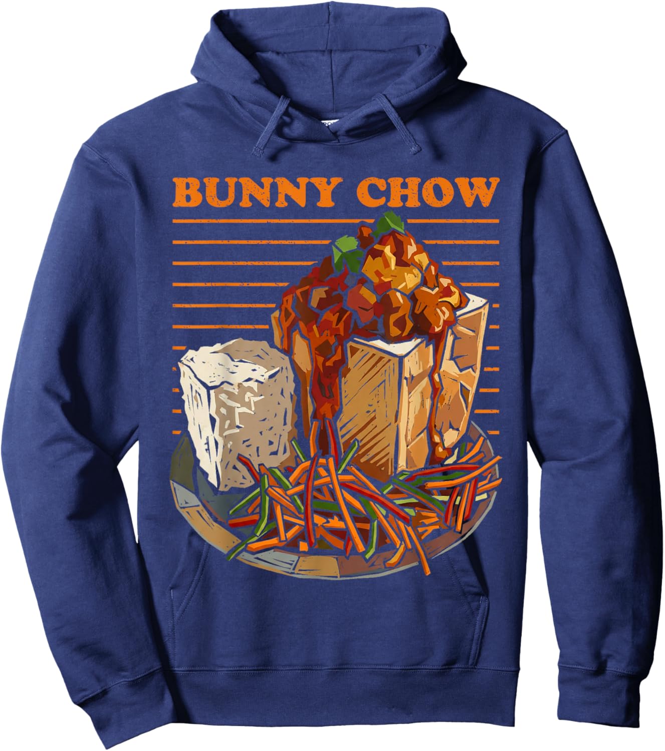 Bunny Chow South Africa Durban Street Food Retro Art Hoodie - Hoodie | Navy