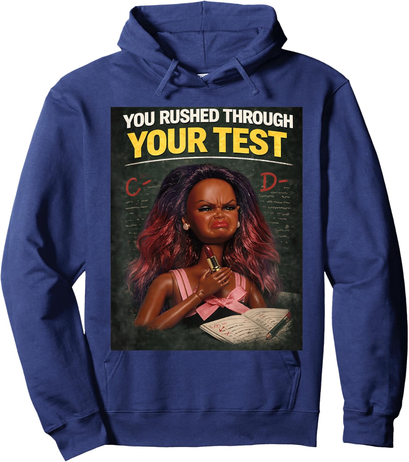 You Rushed Through Your Test Funny Test Day Teacher Meme Hoodie - Hoodie | Navy
