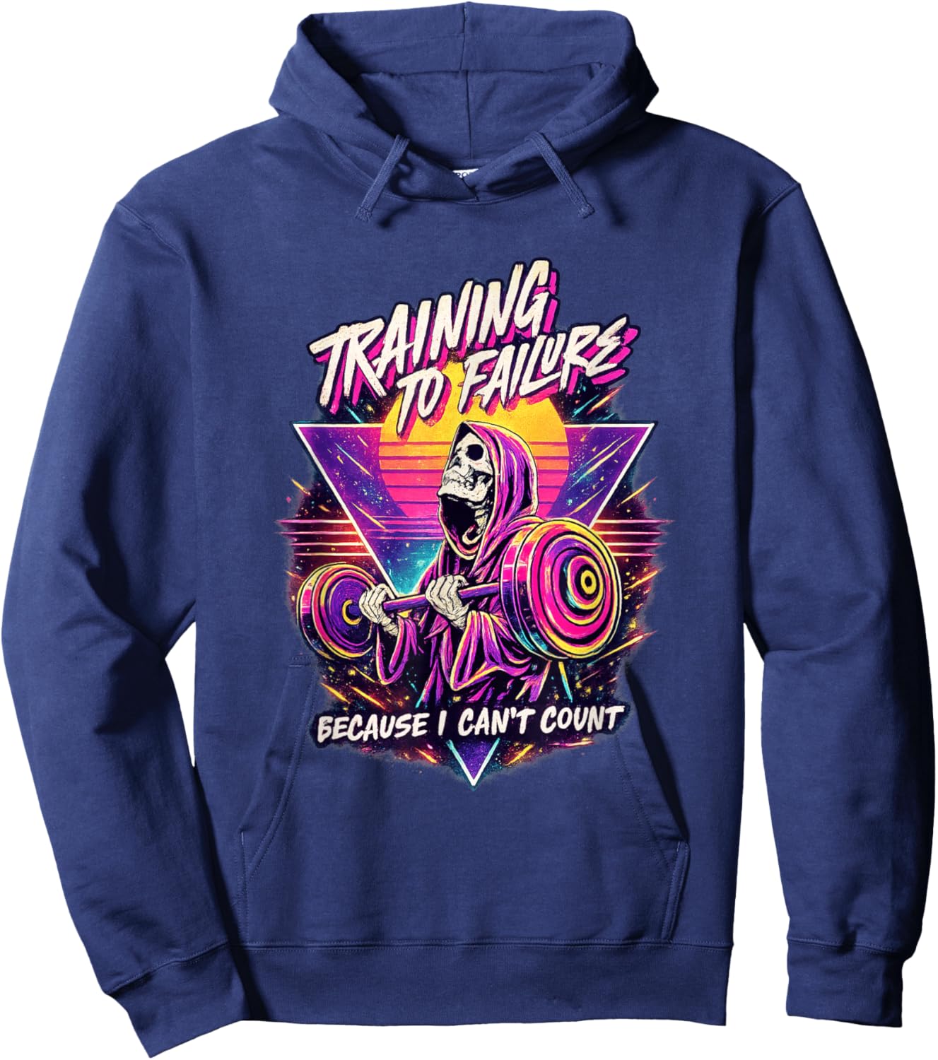 Training to Failure Can't Count Workout Sayings Bodybuilding Hoodie - Hoodie | Navy