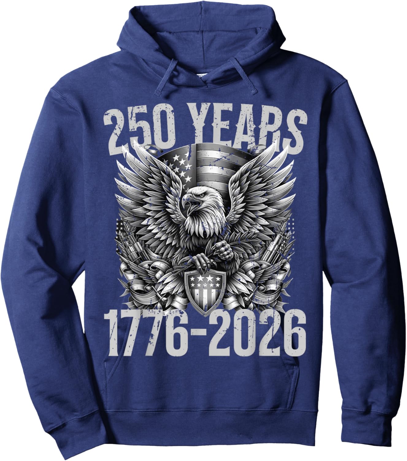 Pride in 250 Years of Freedom 1776-2026 Independence Day Hoodie - Hoodie | Navy