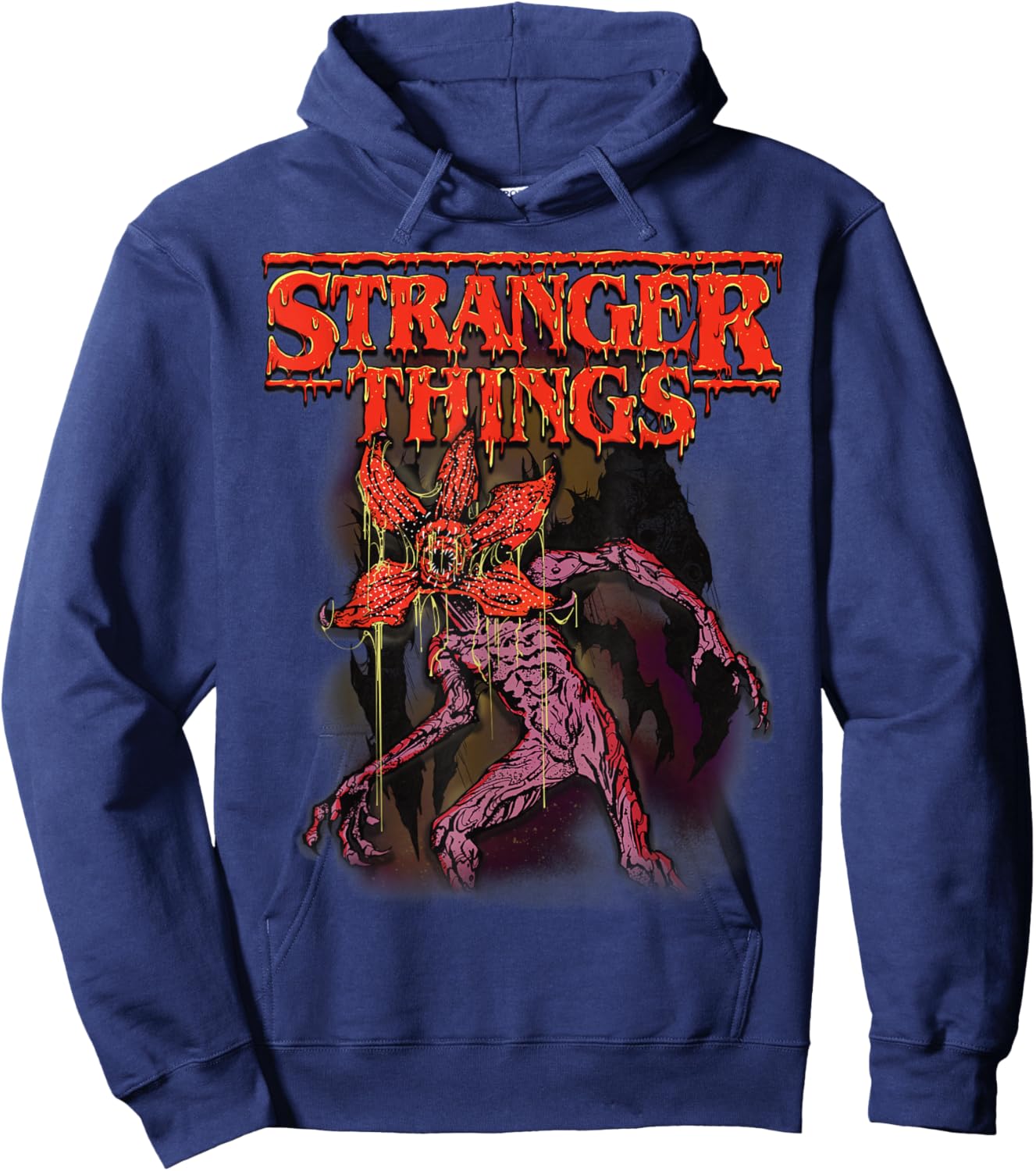 Stranger Things Demogorgon Monster Retro 80s Horror Hoodie - Hoodie | Navy