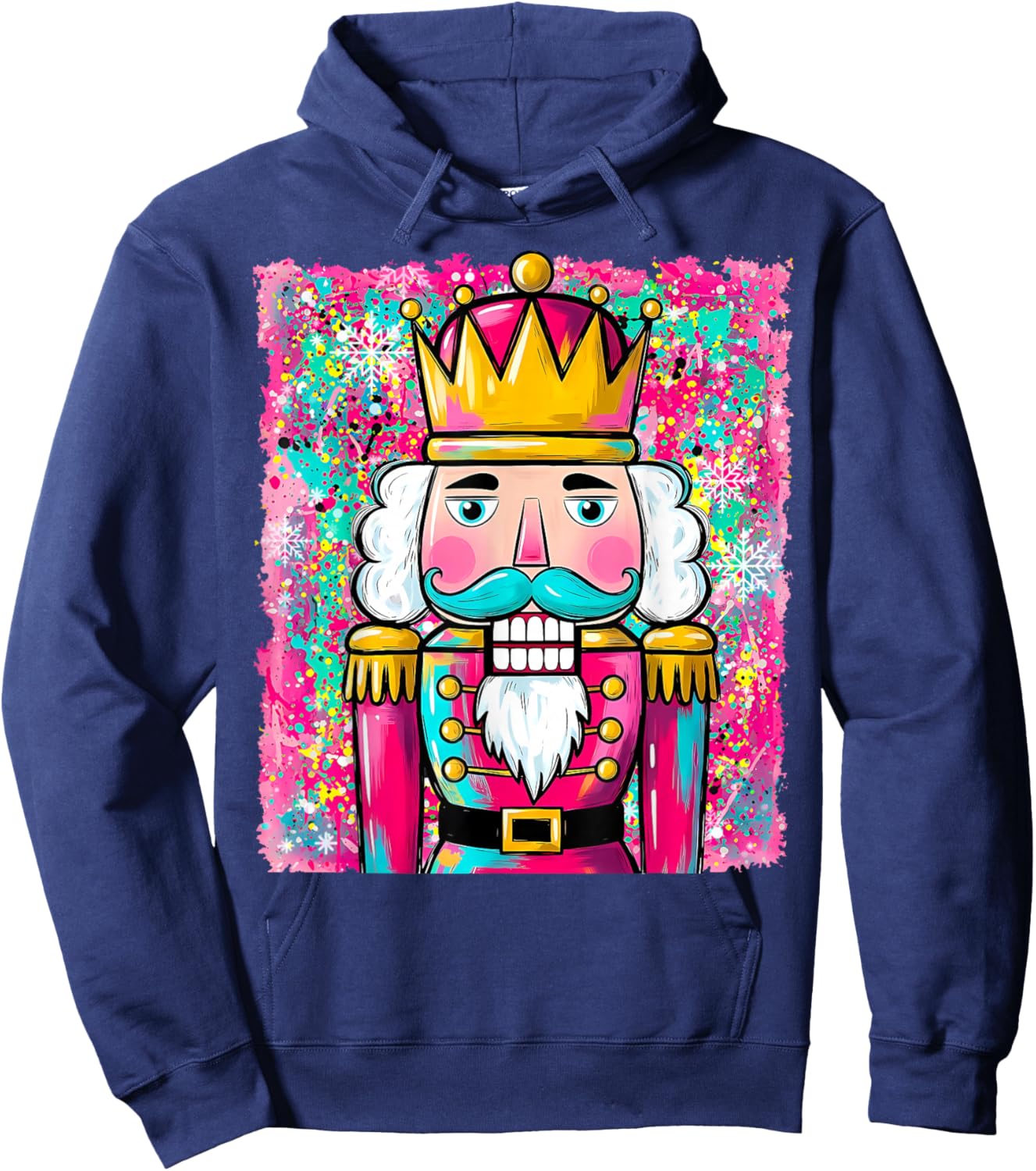 Vintage Funny Nutcracker Christmas Holiday Merry Xmas Family Hoodie - Hoodie | Navy