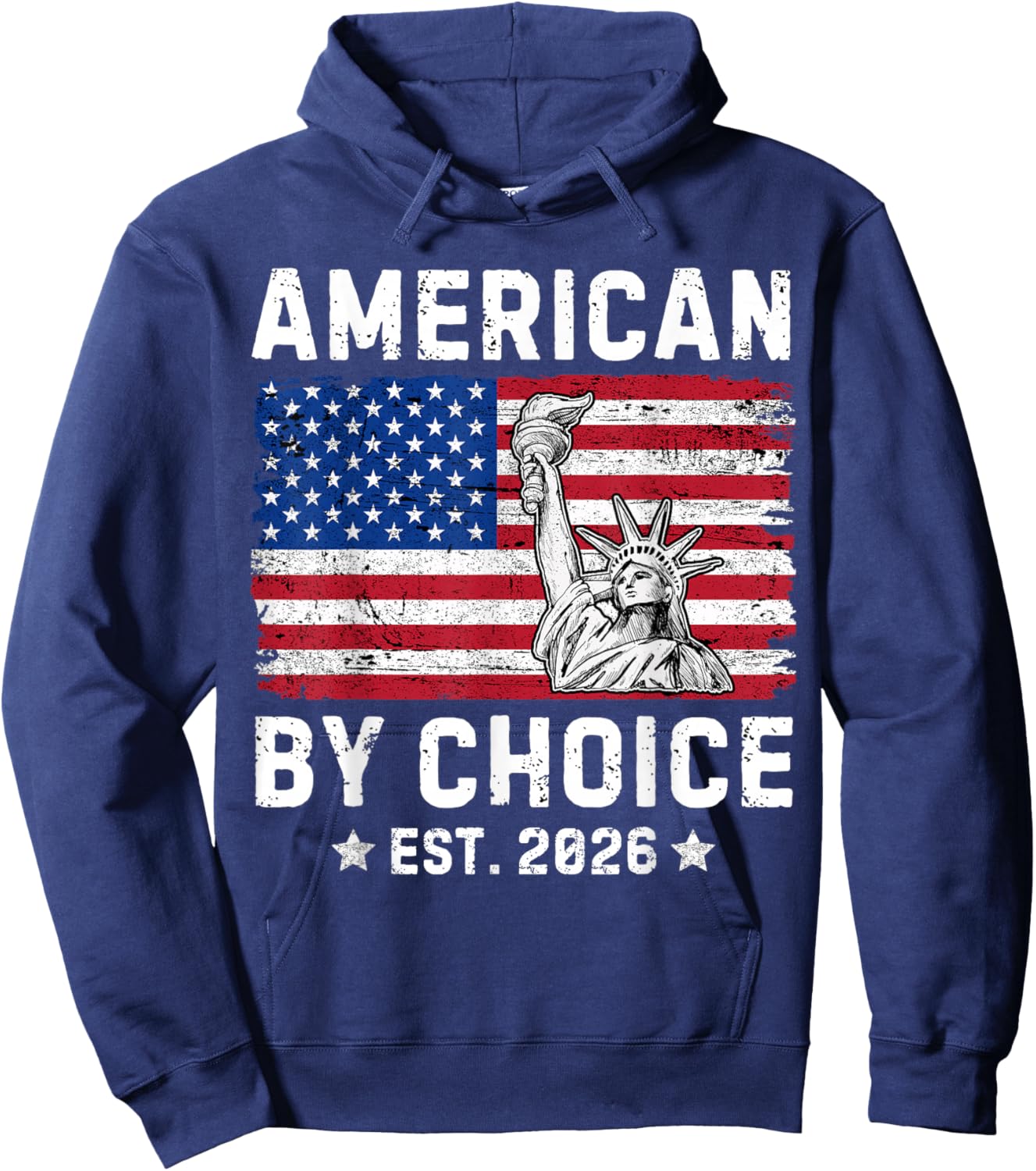 American by Choice Est 2026 Proud New USA Citizen Hoodie - Hoodie | Navy