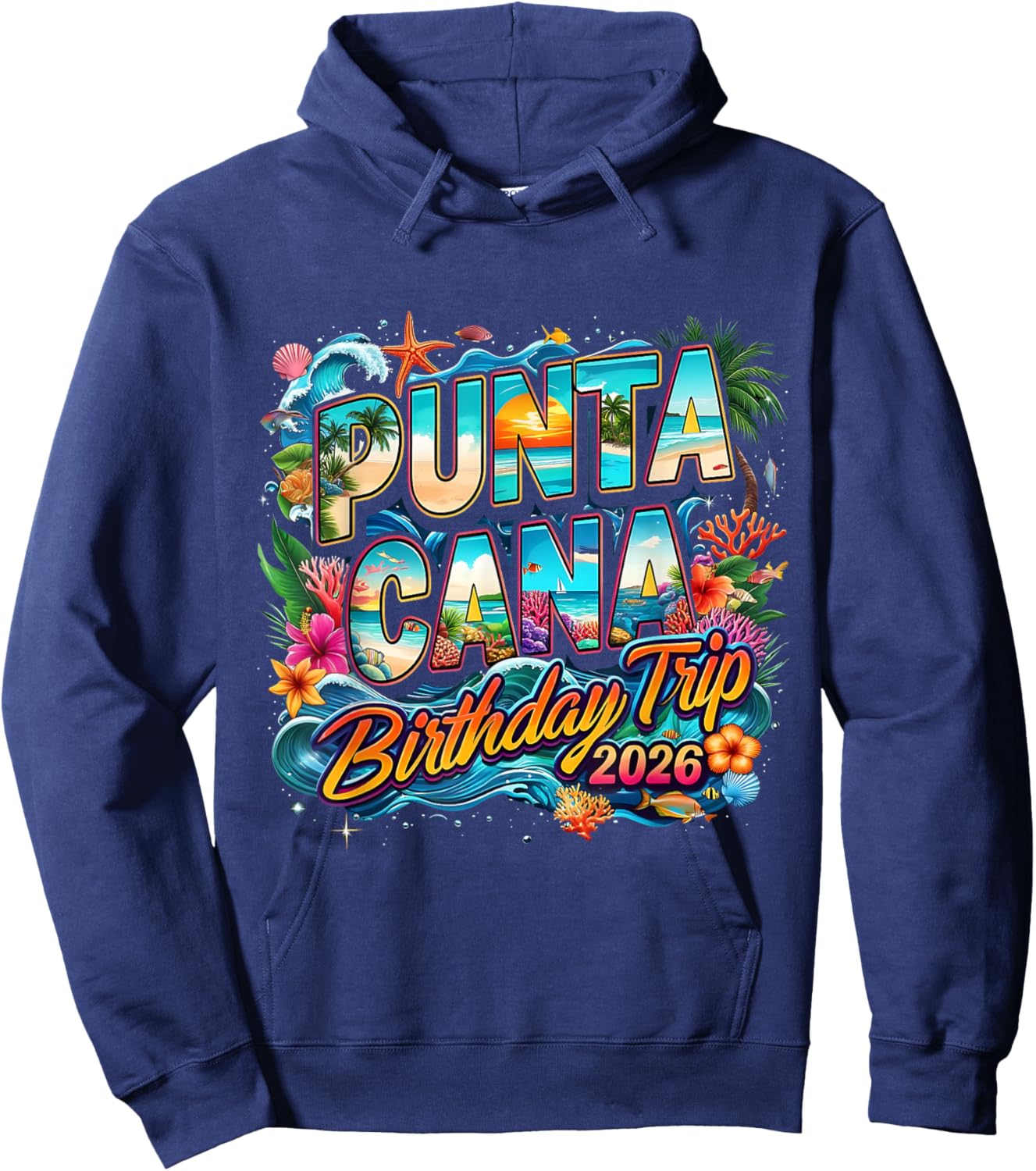 Punta Cana Birthday Trip 2026 Making Memories Hoodie - Hoodie | Navy
