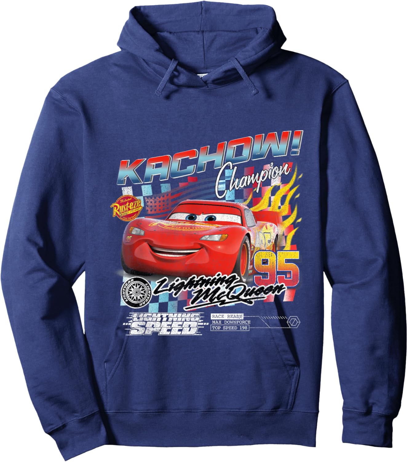 Disney Pixar Cars Lightning McQueen Racing Champion Hoodie - Hoodie | Navy