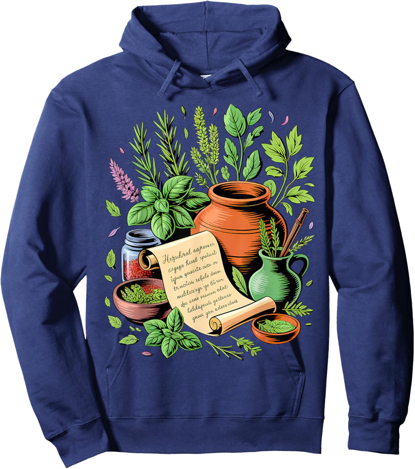 Vintage Herbalist Herb Herbology Naturopathic Nature Lover Hoodie - Hoodie | Navy