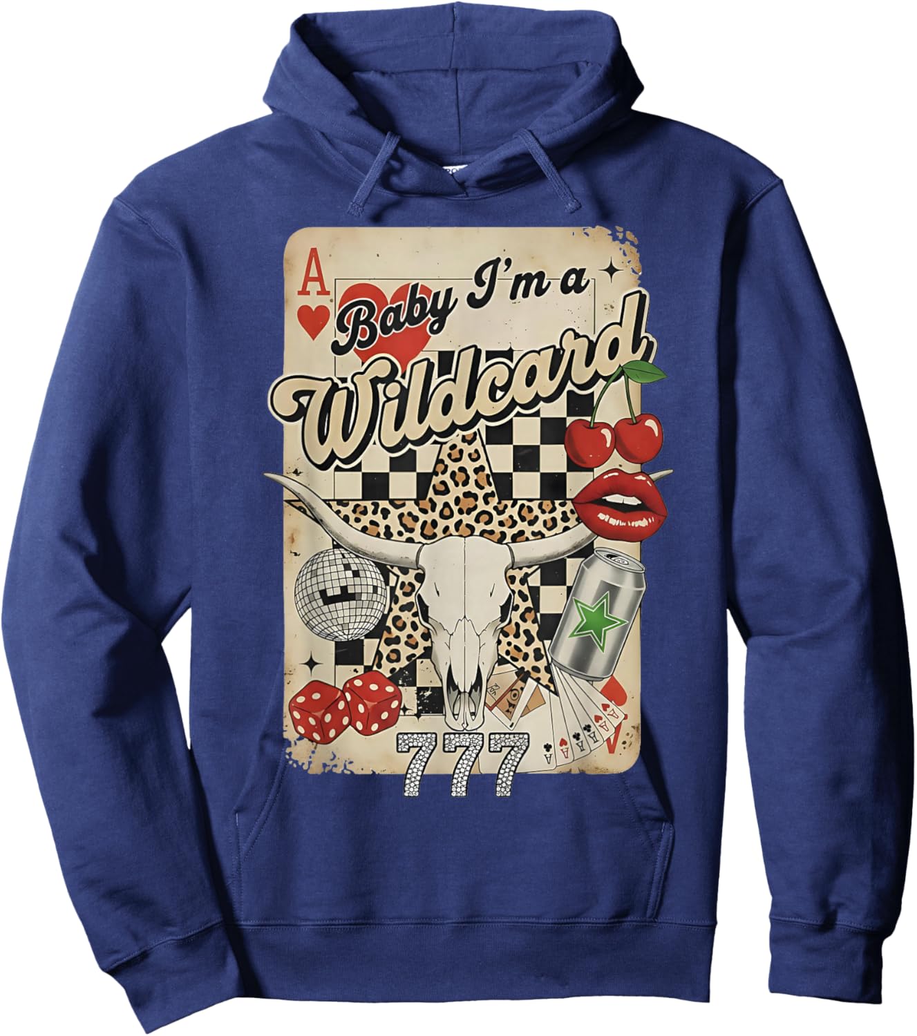 Baby I'm A Wildcard Card Hoodie - Hoodie | Navy